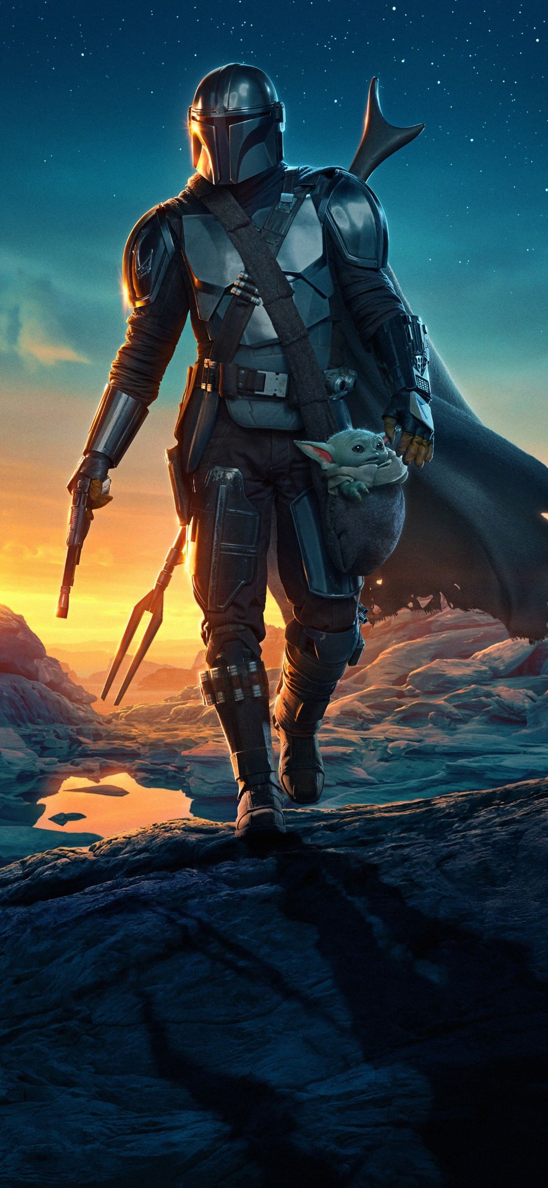 1080x2340 Wallpaper The Mandalorian, Grogu, The Mandalorian Ahsoka Tano, Star Wars, Background Free Image