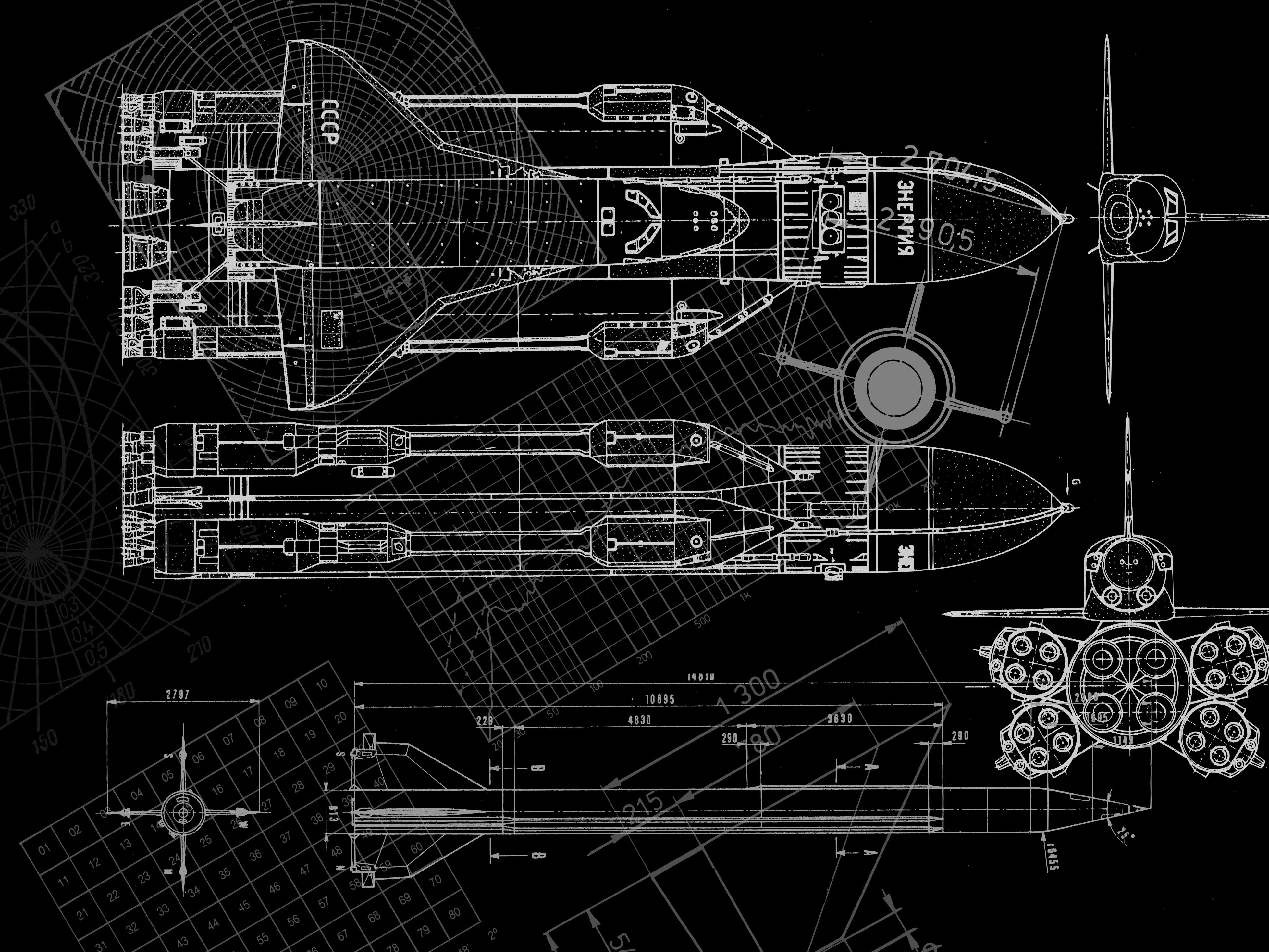 3910x2932 Black Blueprint Background Texture (JPG)
