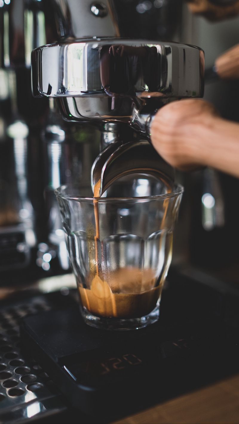 800x1420 Download Wallpaper 800x1420 Coffee, Glass, Coffee Machine, Metallic, Drink Iphone Se 5s 5c 5 For Parallax HD Background