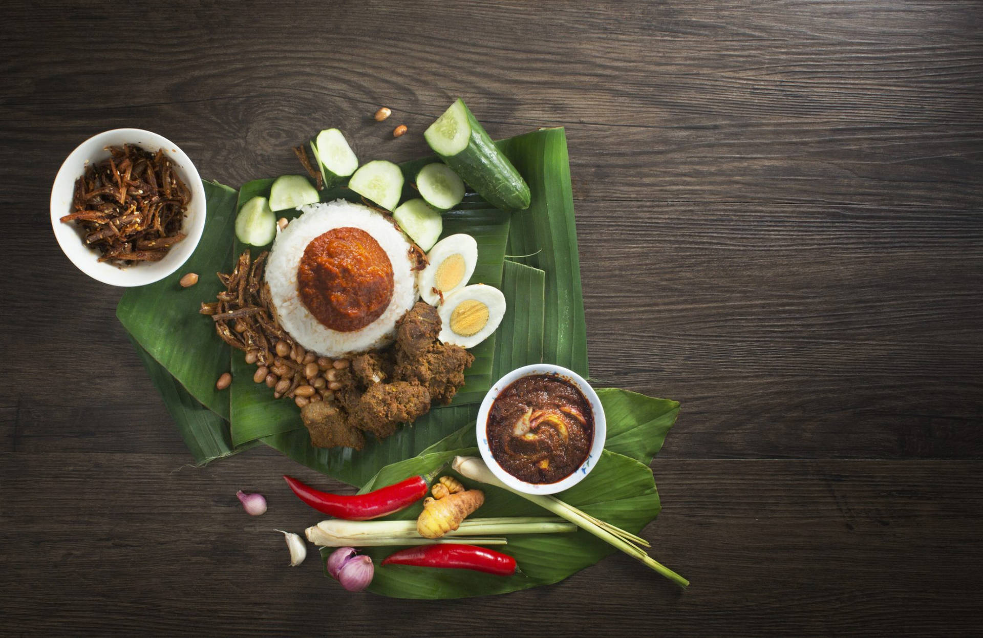 1920x1246 Download Authentic Malaysian Delight: Nasi Lemak Wallpaper
