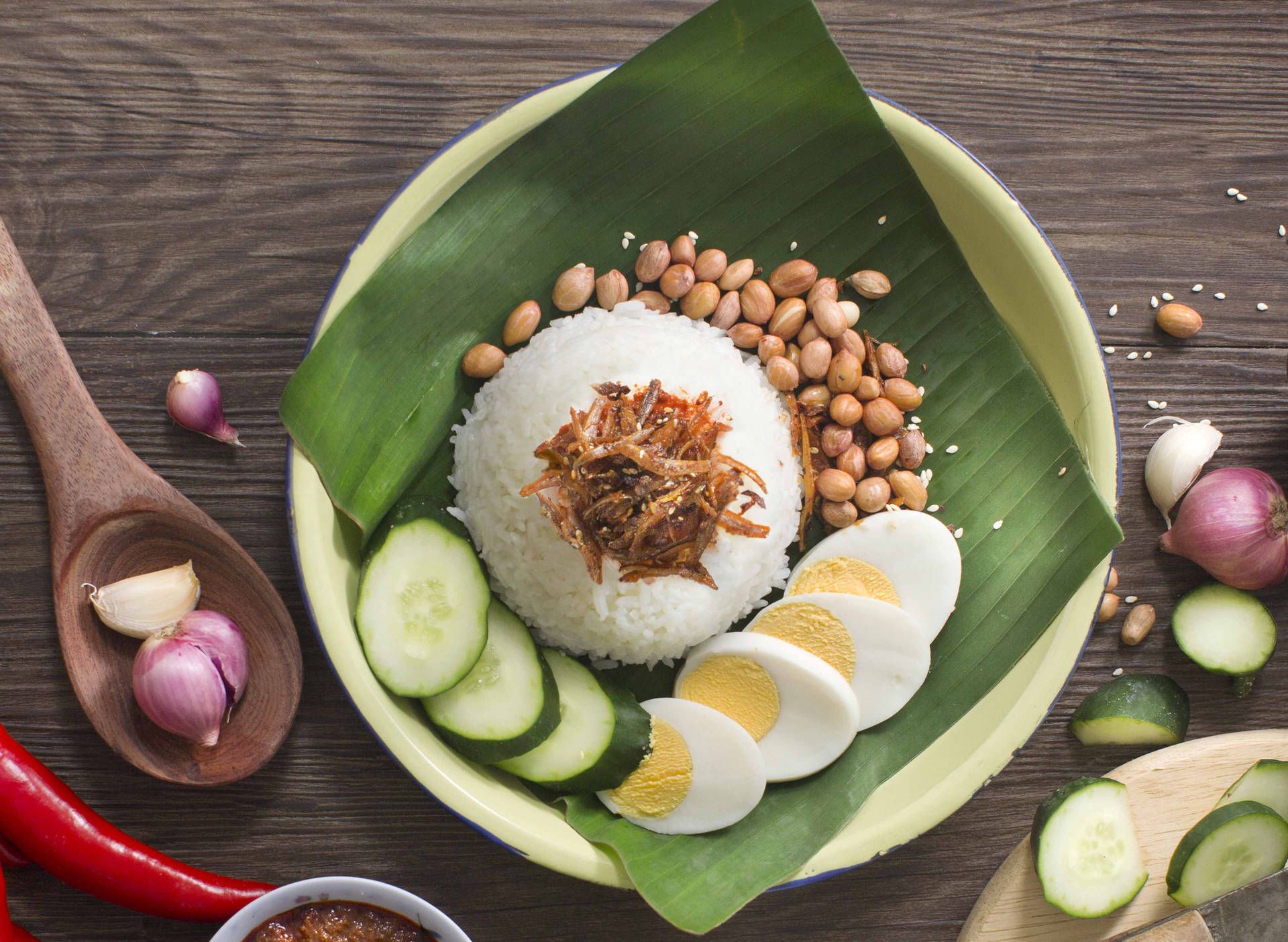 1920x1404 Nasi Lemak Background