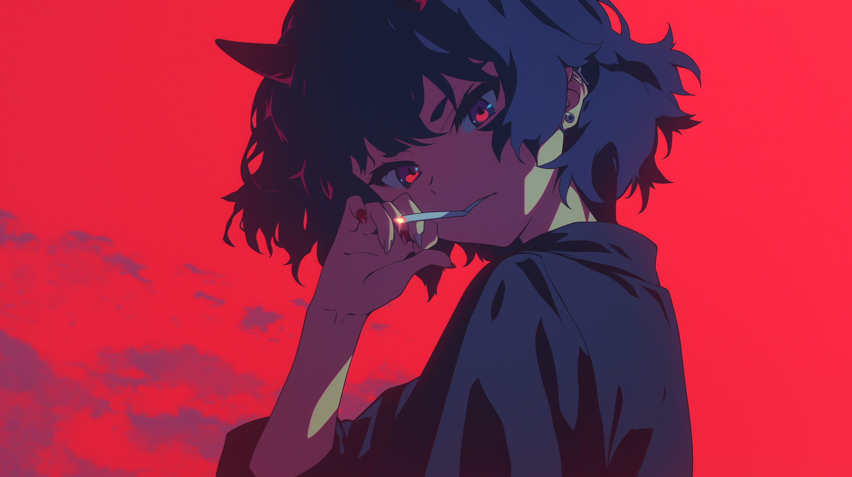2912x1632 Vibrant Red Anime Girl HD Wallpaper Vibes