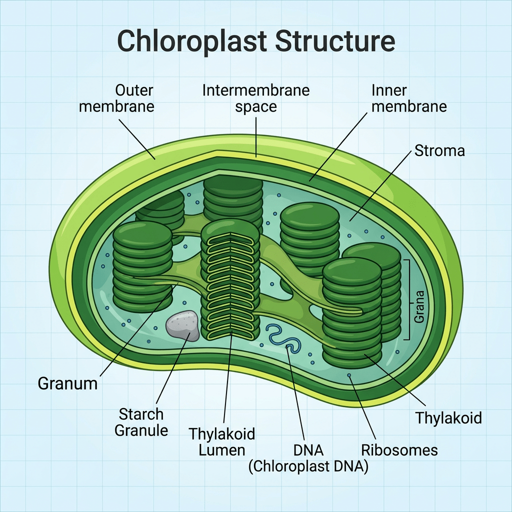 1024x1024 Chloroplast Structure & Components: Diagram And Details. AI Art Generator. Easy Peasy.AI