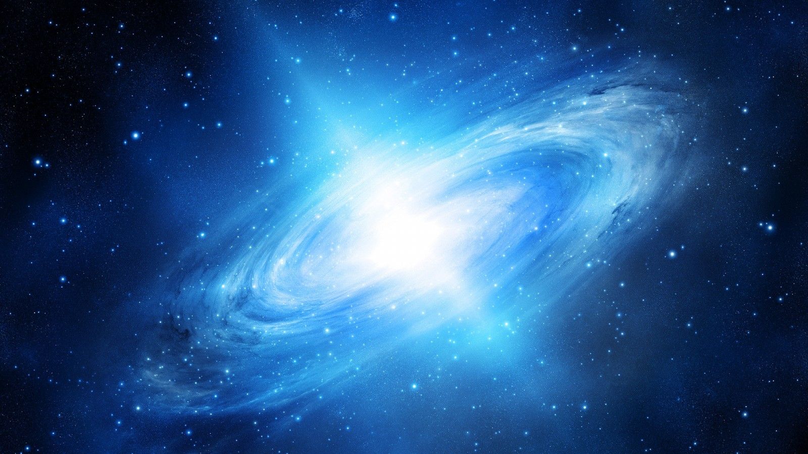 1600x900 Splendid Blue Stars During Nighttime HD Galaxy Wallpaper