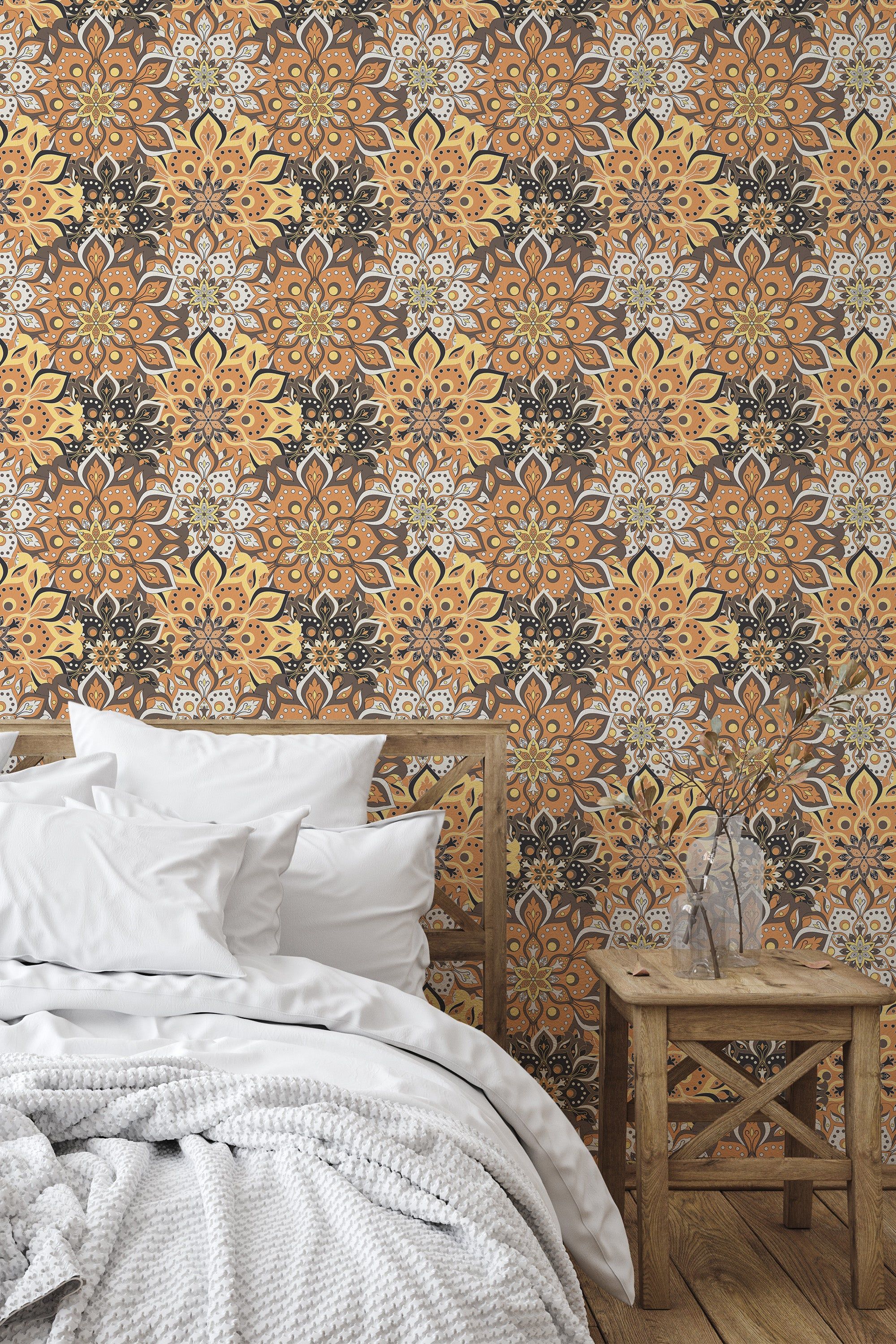 2000x3000 Colorful Mandala Peel and Stick Removable Wallpaper