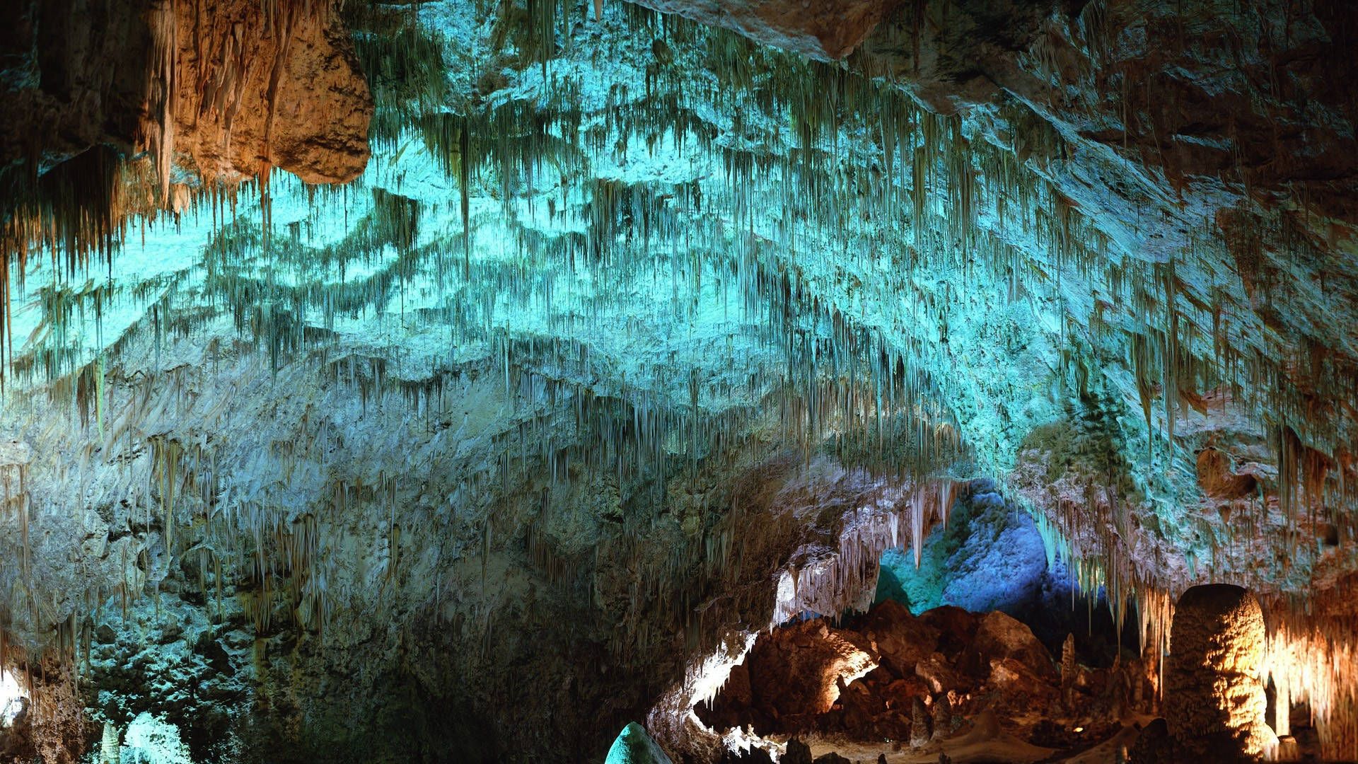 1920x1080 Download Carlsbad Cavern Blue Light Wallpaper