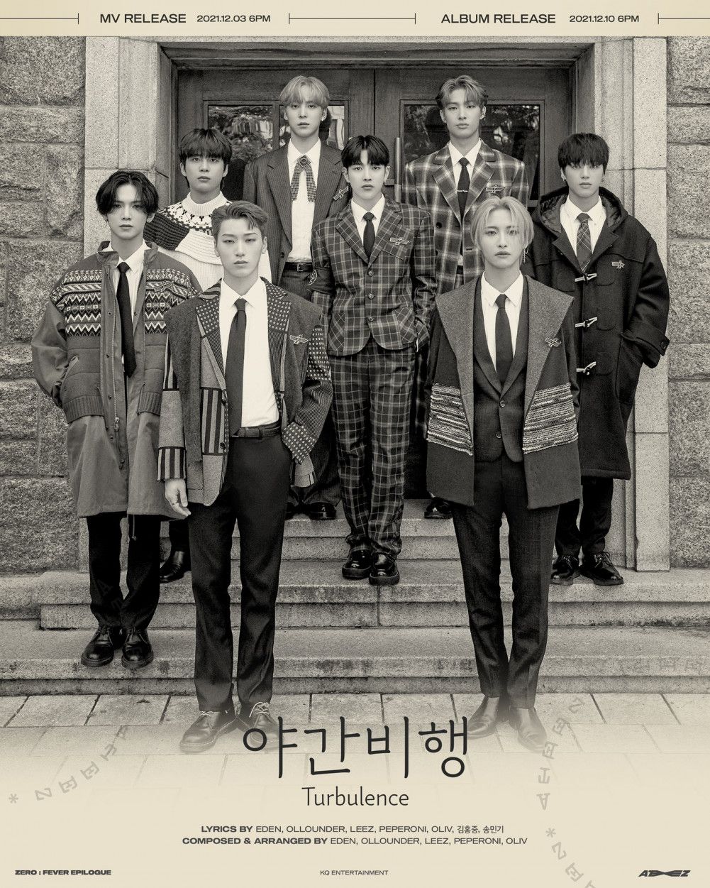 1001x1251 ATEEZ release a moody, black and white teaser poster for title track ' Turbulence'