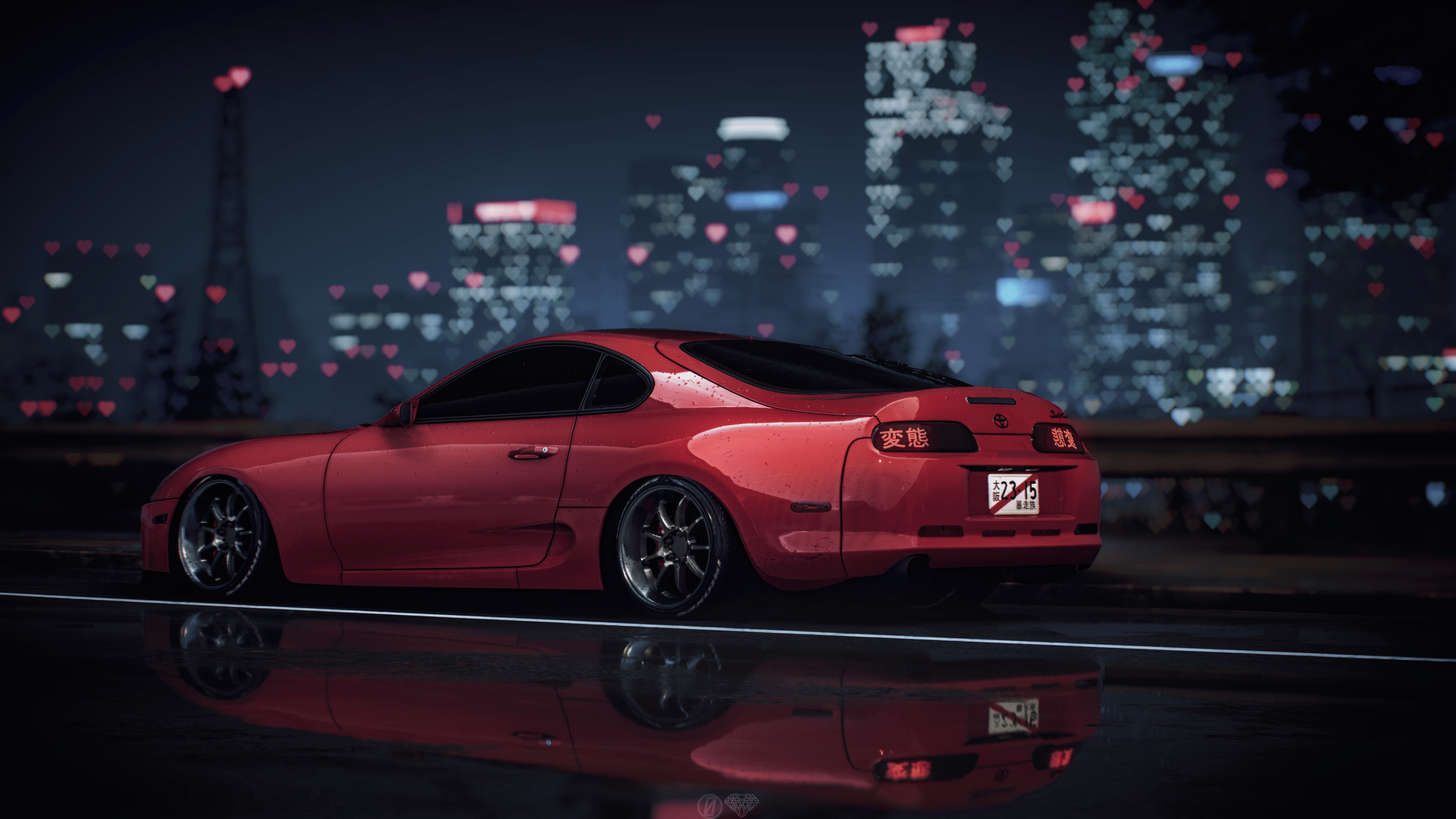 3840x2160 Toyota Supra A80 赤い侍