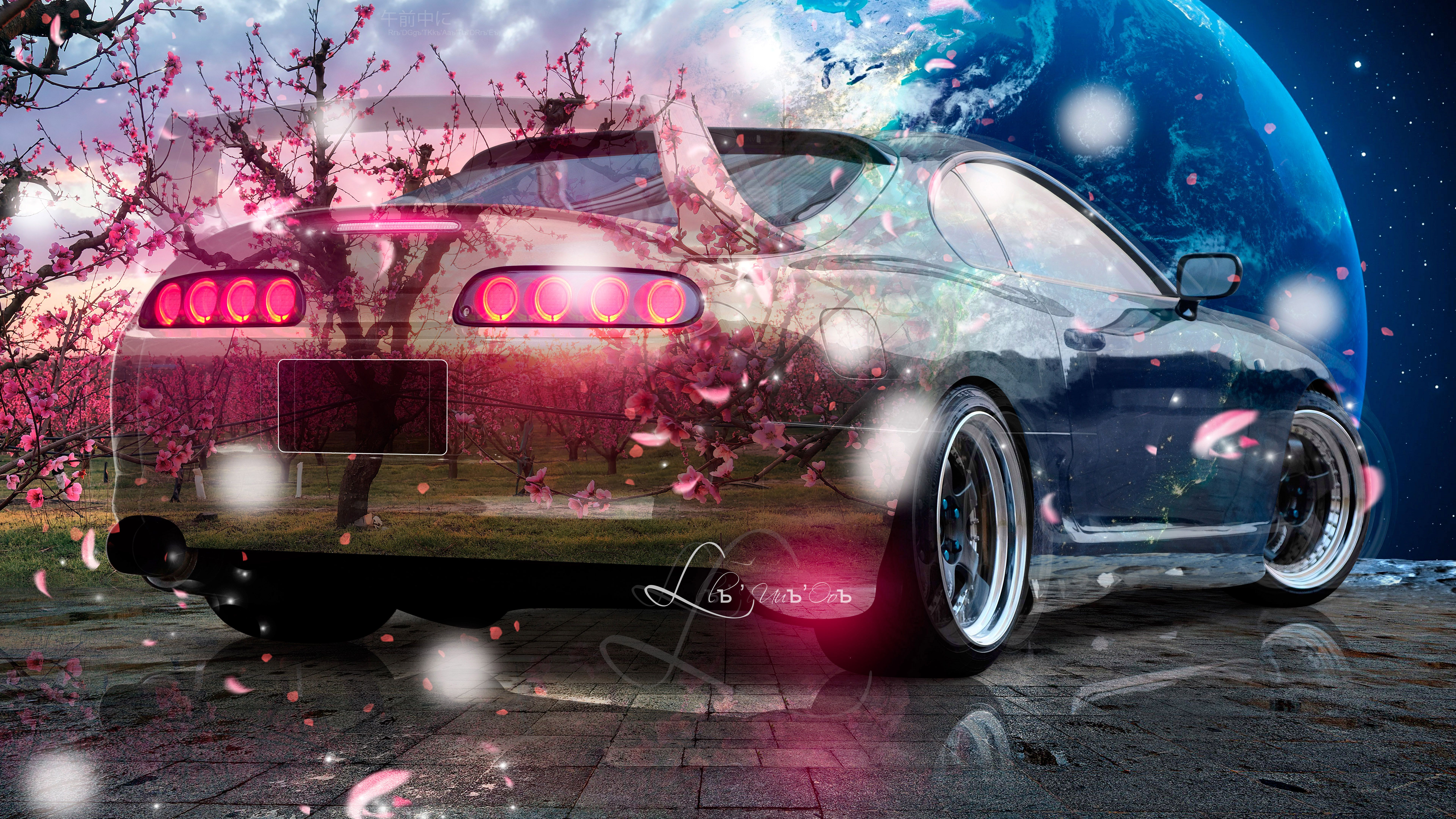 7680x4320 Toyota Supra 4k Anime Wallpaper
