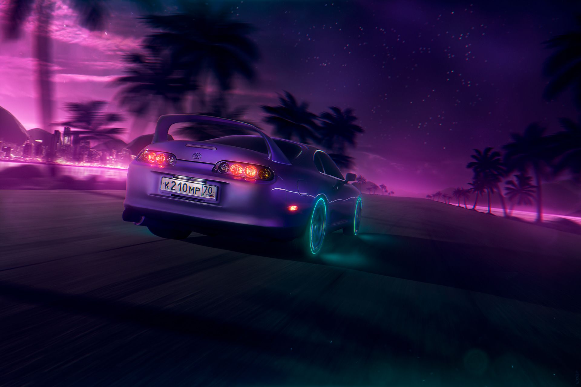 1920x1280 NeonNight. TOYOTA SUPRA (5). Image - Behance