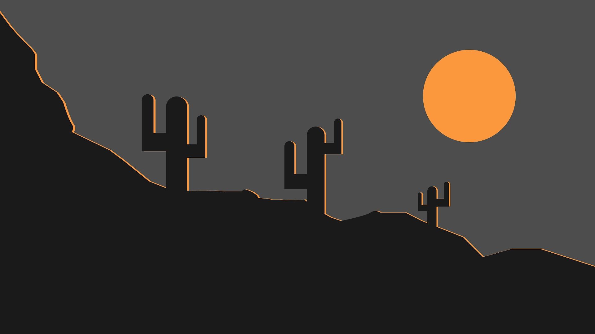 1920x1080 Minimalist Desert Sunset 4K PC Wallpaper 4K Wallpaper. Best 4K Wallpaper for Computers