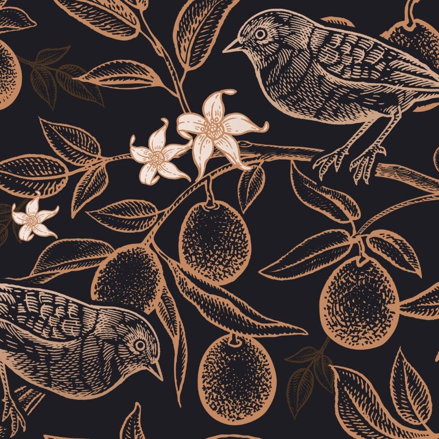 900x900 Moody Floral Wallpaper Garden Peel and Stick