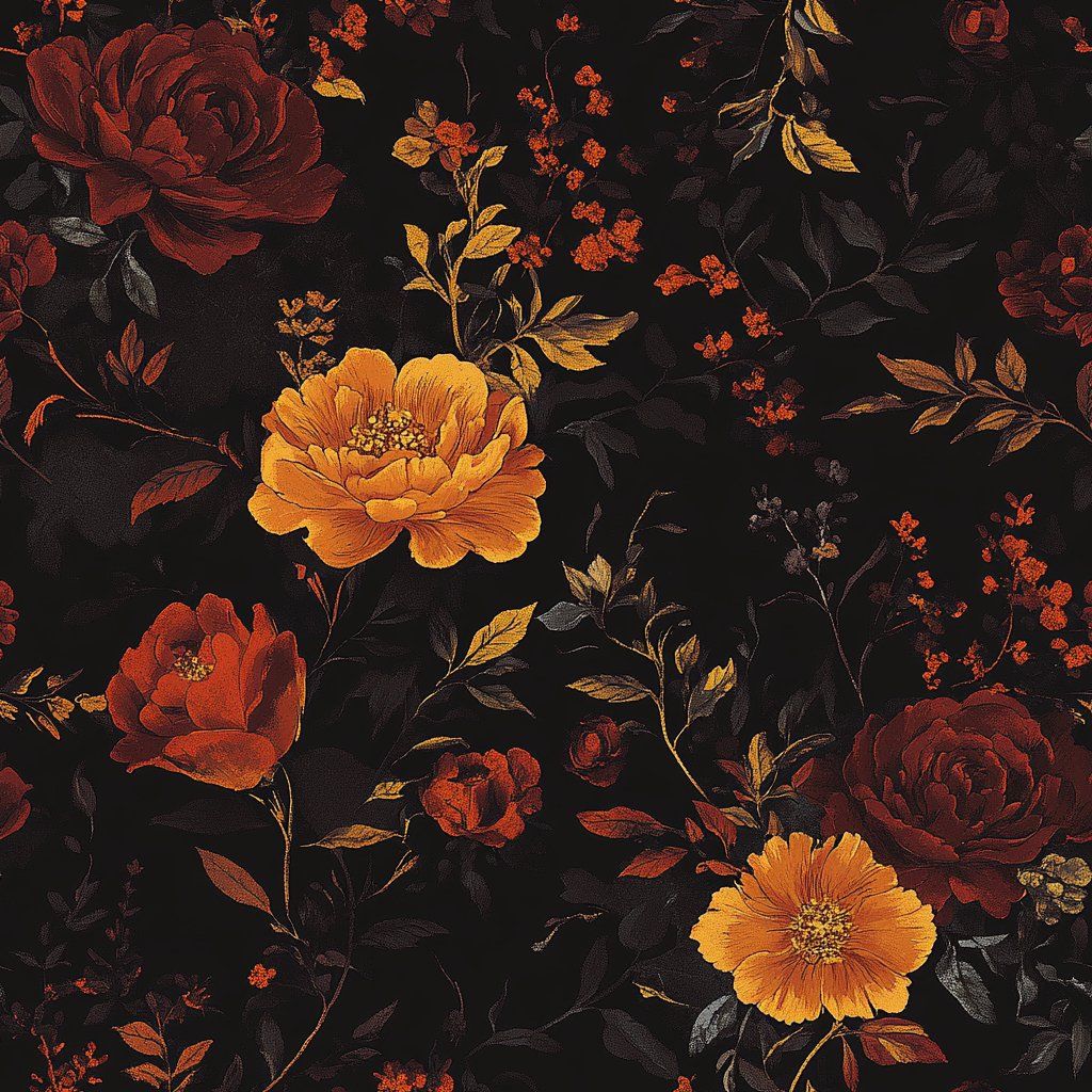 1024x1024 Floral Pre Pasted Wallpaper Floral 24W X 27'L Roll