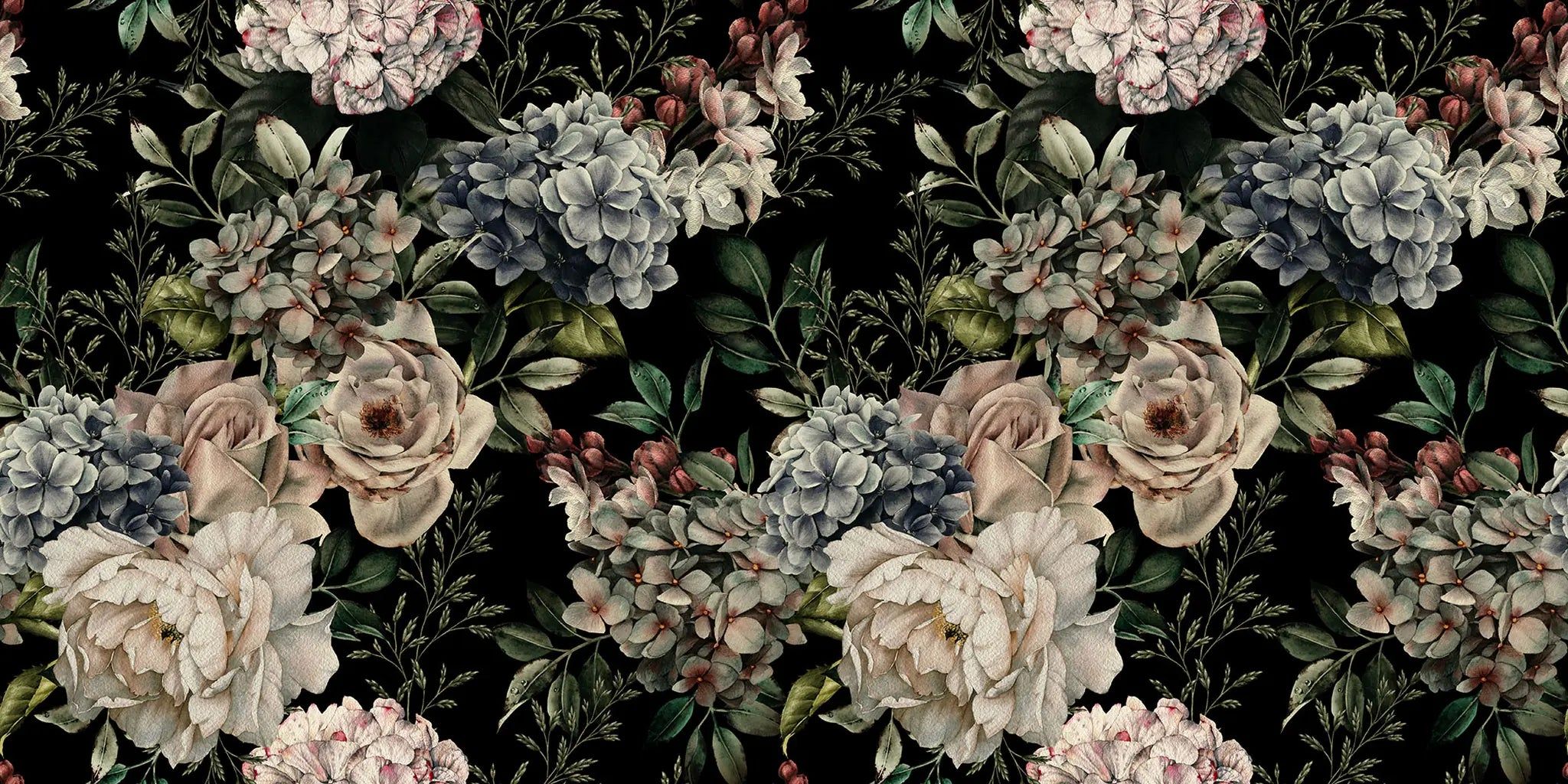 2048x1024 Vintage Flowers. Vintage Floral Peel & Stick Wallpaper for Living Room
