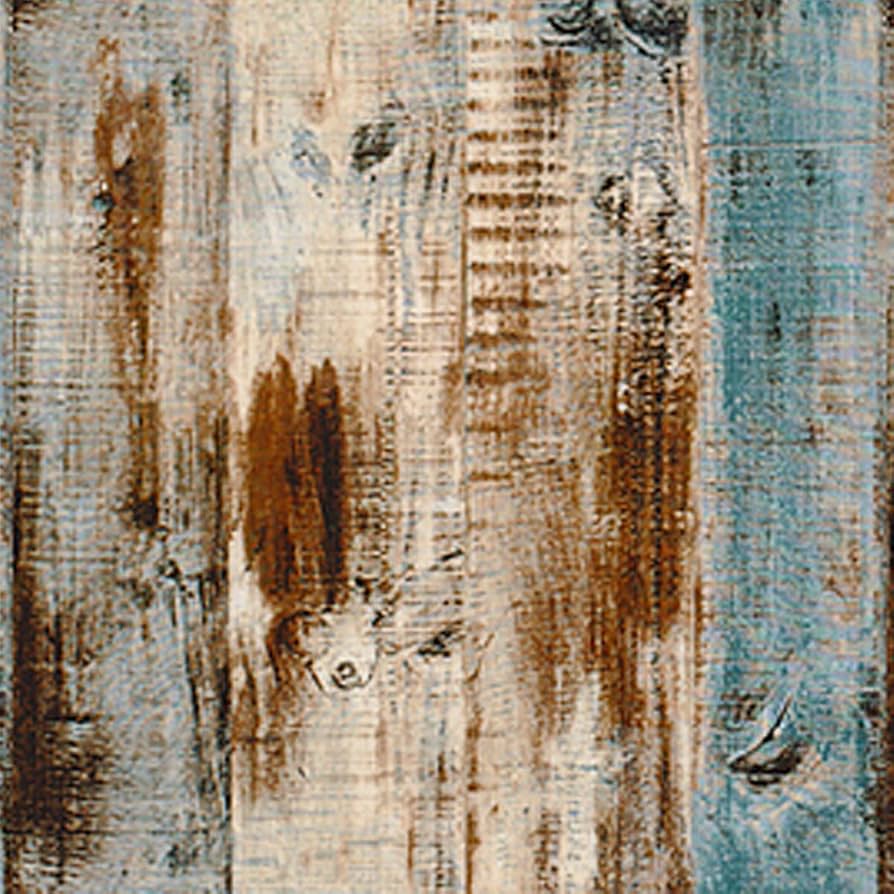 894x894 FlockenHome 314'' x 17.7'' Wood Peel and Stick Wallpaper Blue Brown Wood Contact Paper Removable Self Adhesive Faux Rustic Grain Texture Vintage Reclaimed Vinyl Roll Covering