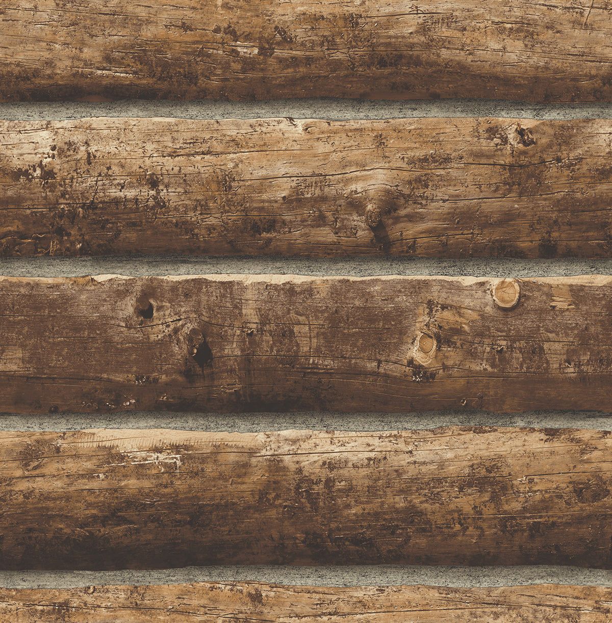 1200x1222 NextWall Peel & Stick Log Cabin Walnut Wallpaper