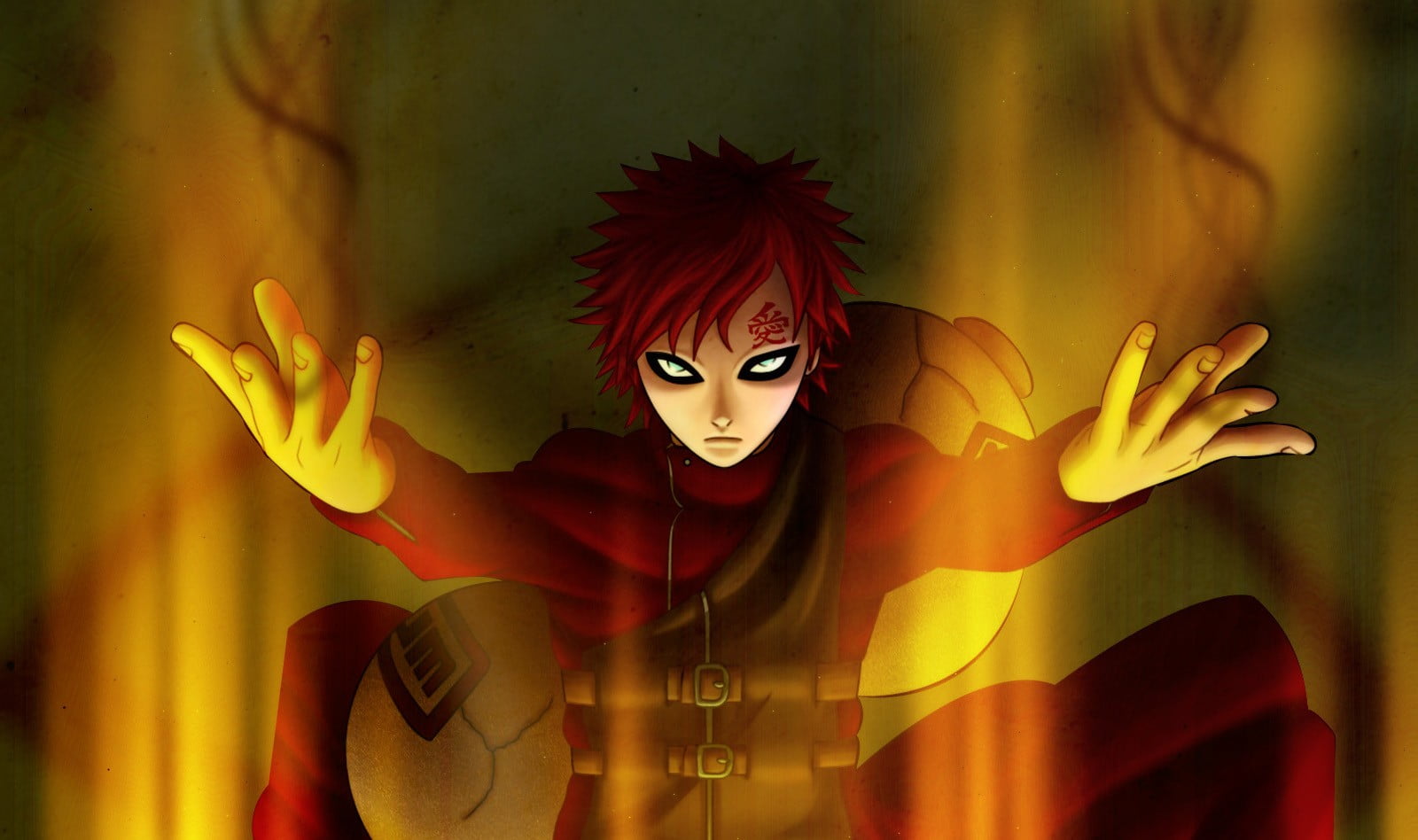 1600x948 Gaara of the sand digital wallpaper, Naruto Shippuuden, Gaara, sand, redhead HD wallpaper