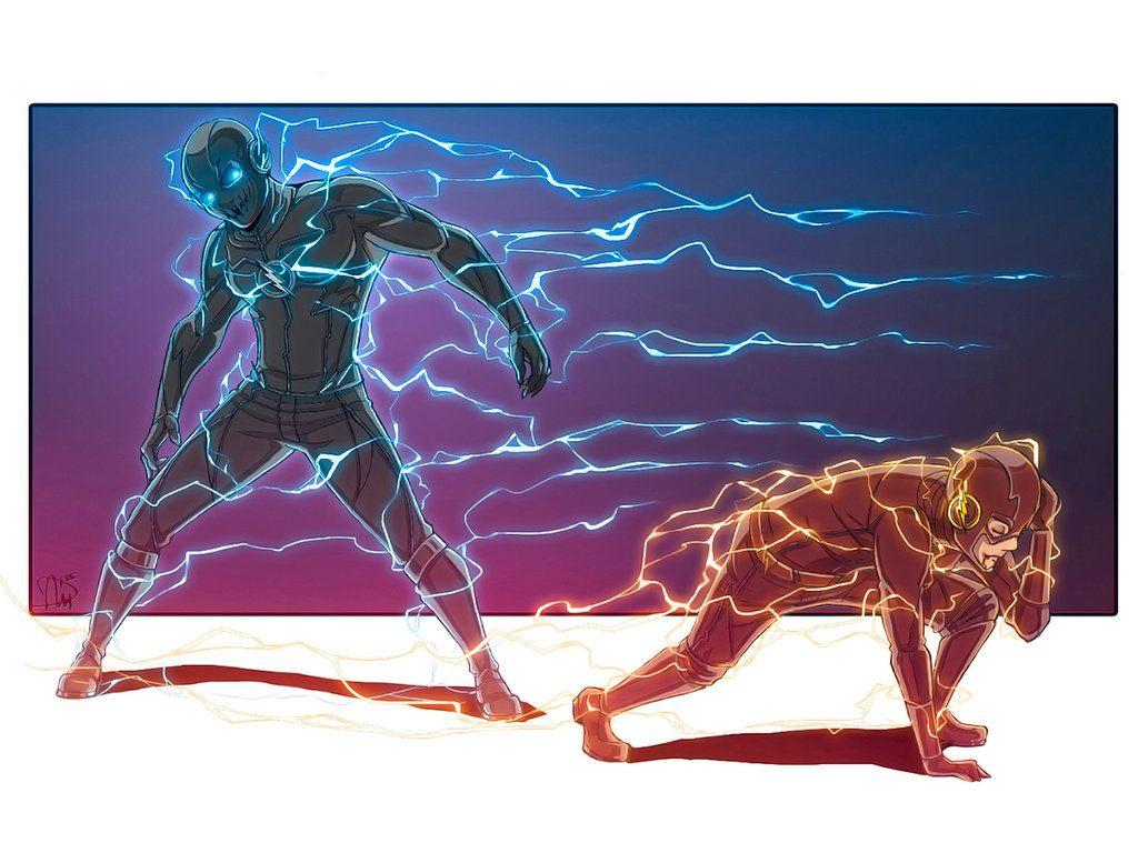1024x768 the Flash: Zoom and Barry
