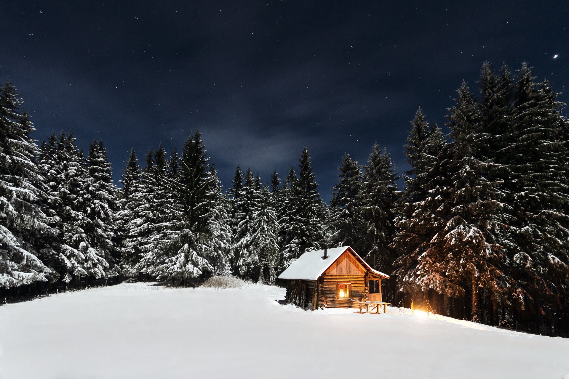 1920x1280 Royalty Free Photo: White Wooden Shed House