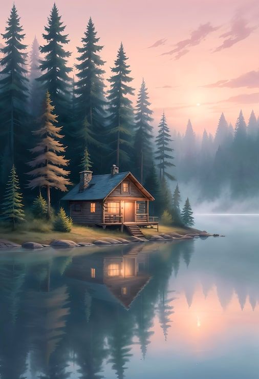 506x740 Cabin wallpaper shop Image