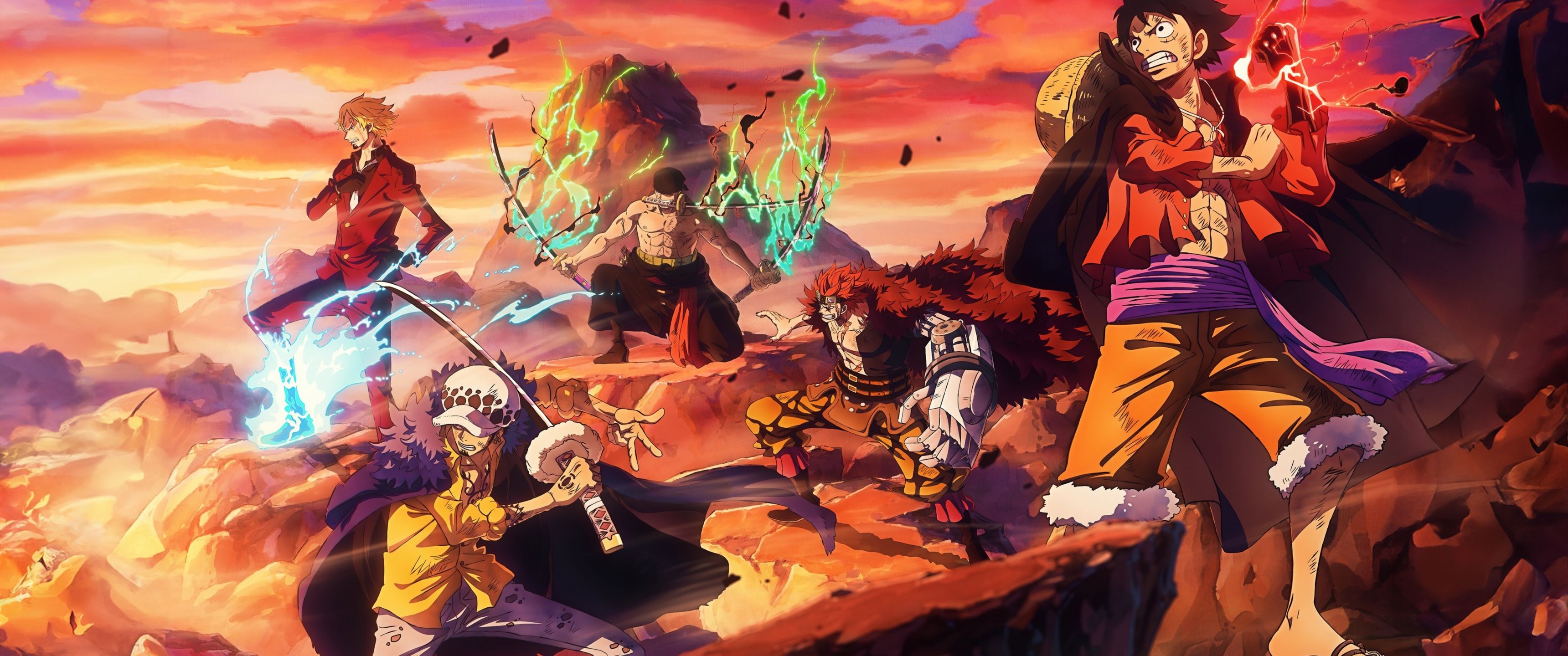 3440x1440 One Piece Wallpaper 4K, Character art, Monkey D. Luffy