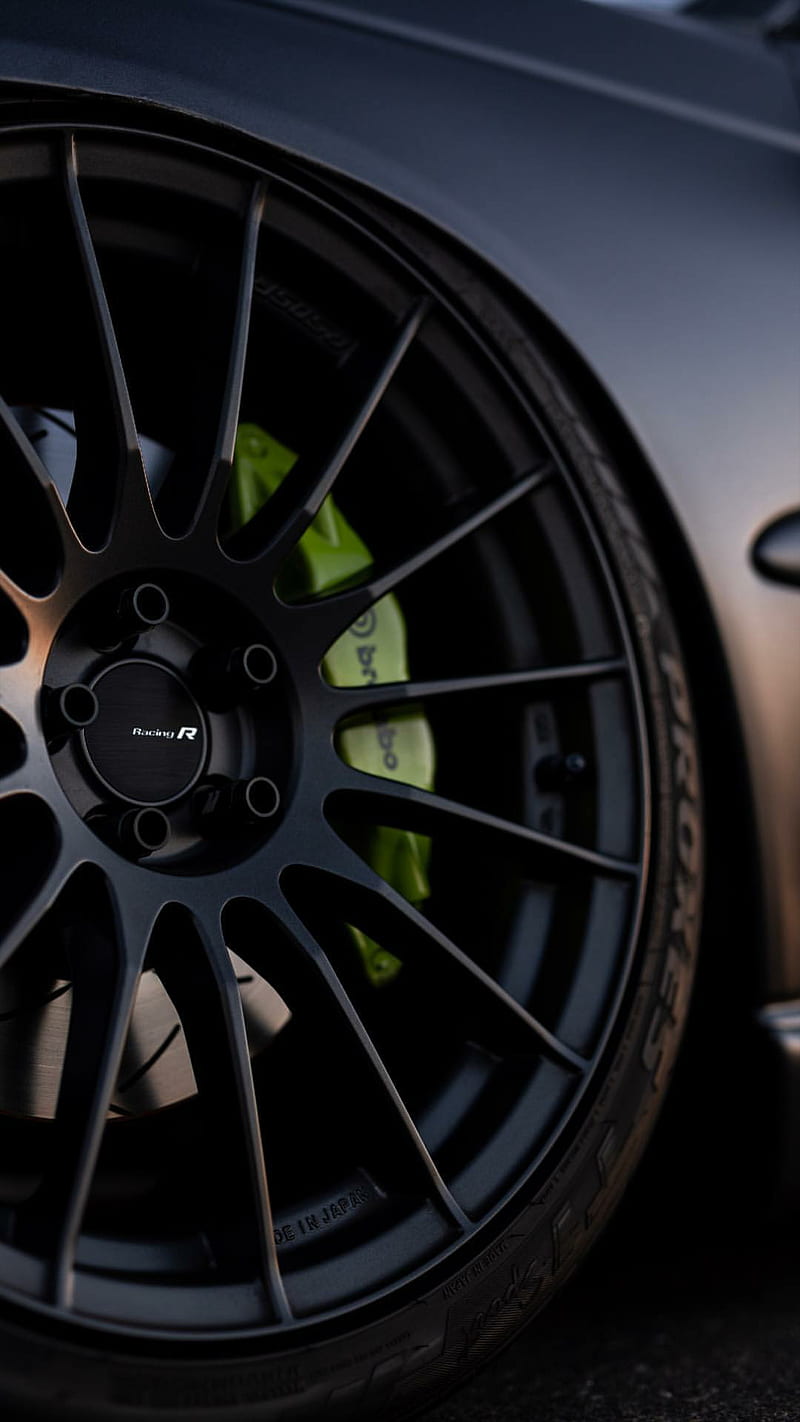 800x1422 Flat Black wheel, wheels, carbon, car, , new, tuning, jdm, HD phone wallpaper