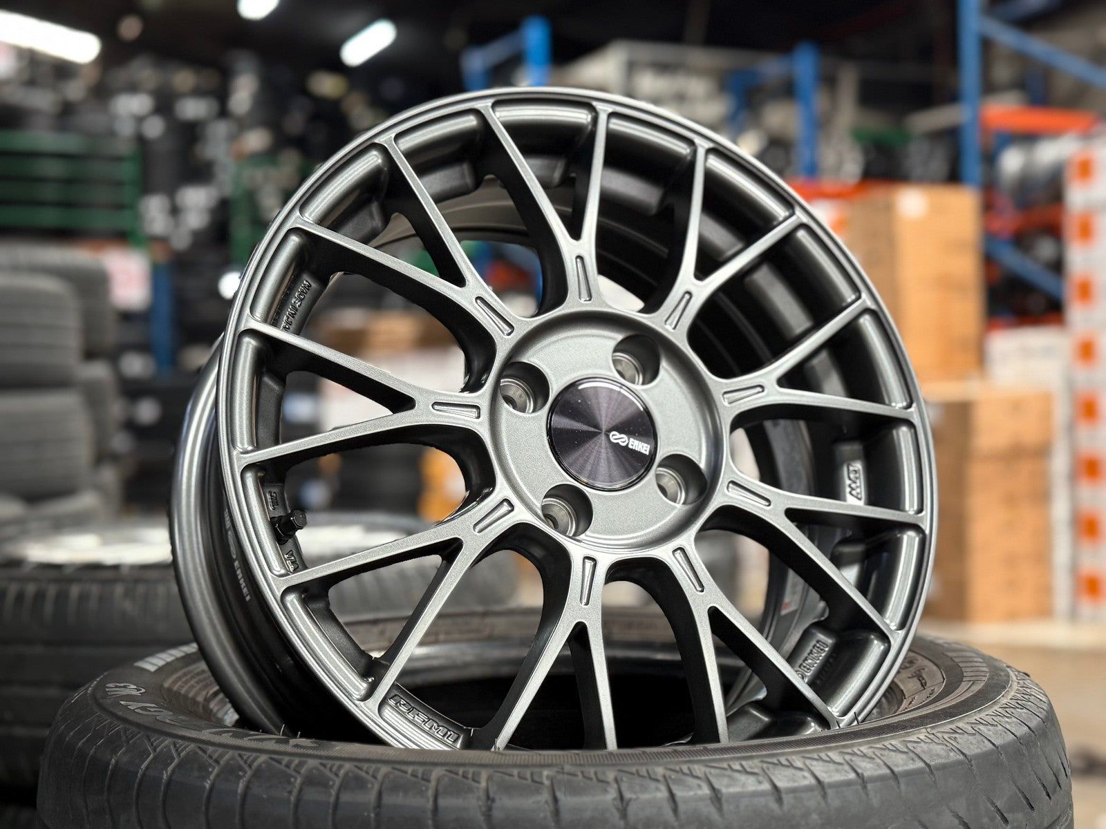 1600x1200 New 15X6 ET45 Enkei PFM1 Rim (4 wheel) Matt Gunmetal 4X100