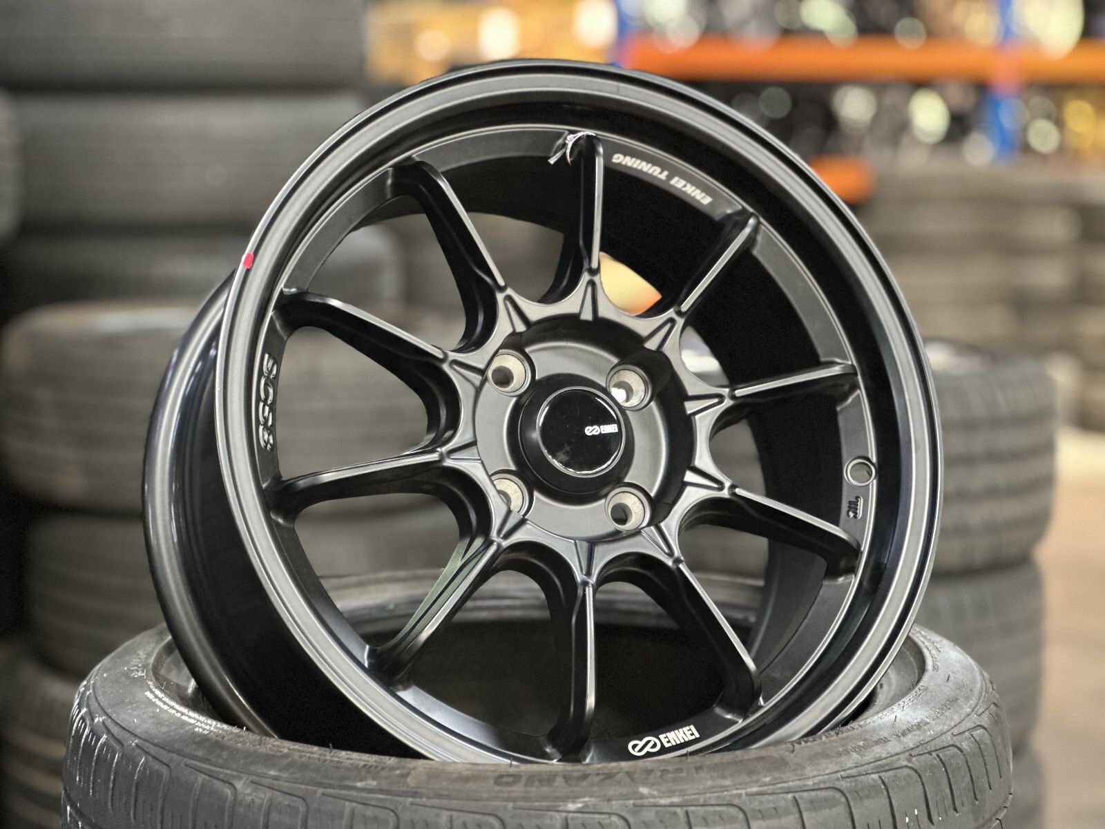 1600x1200 ENKEI Tuning SC58 Black 4x100 Wheel. Matte. Aluminum Year Manufacturer Warranty.1 mm Hub Bore Offset. One Piece Cast