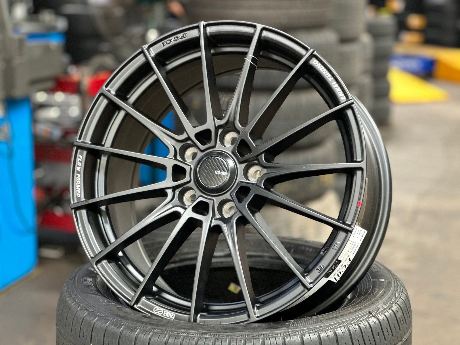 1600x1200 New 17X7.5 ET45 Enkei FC01 Rim (4 wheel) Matt Black 5X114.3