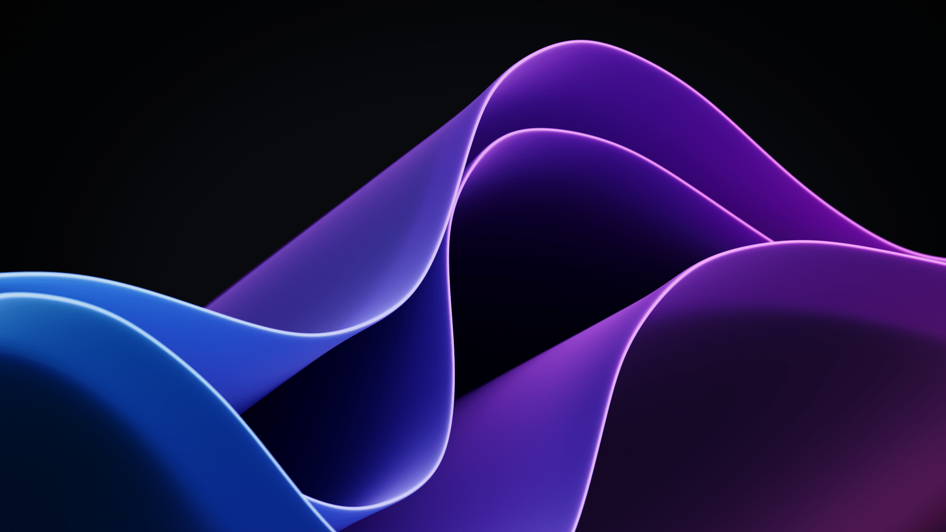 1920x1080 Waves Wallpaper 4K, Purple, Windows Dark Mode