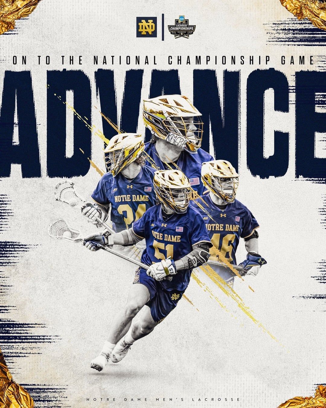1080x1350 Notre Dame Lacrosse stuns Virginia in overtime and is headed to the Championship Game against Duke