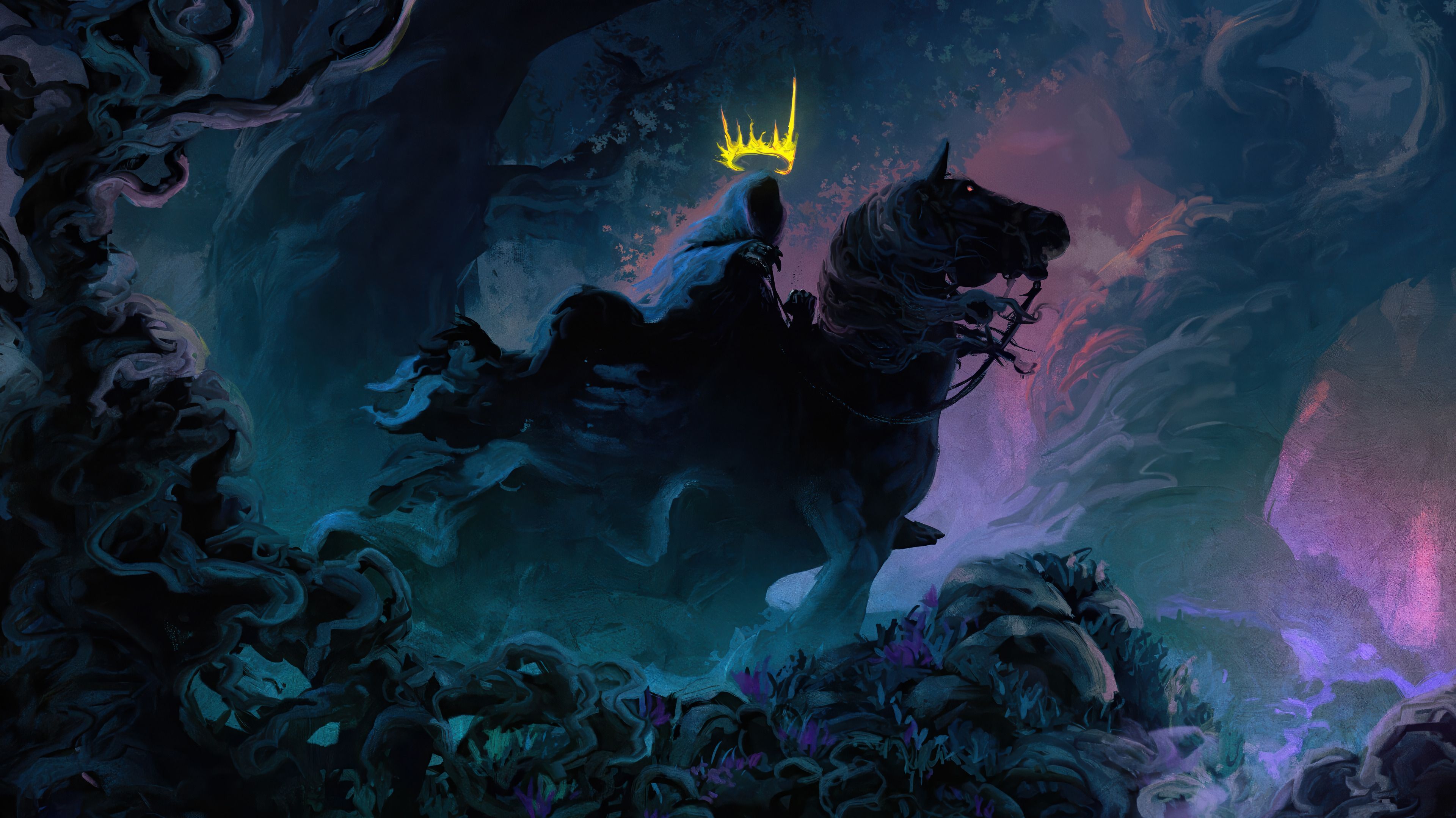 3840x2160 4K Ultra HD Wallpaper of The Lord of the Rings Nazgûl Dark Fantasy Creaturex2160
