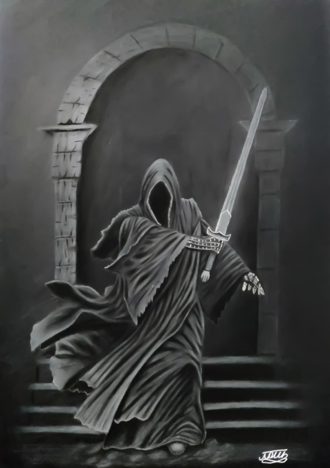 1080x1530 Drawing of Nazgul the Ringwraith
