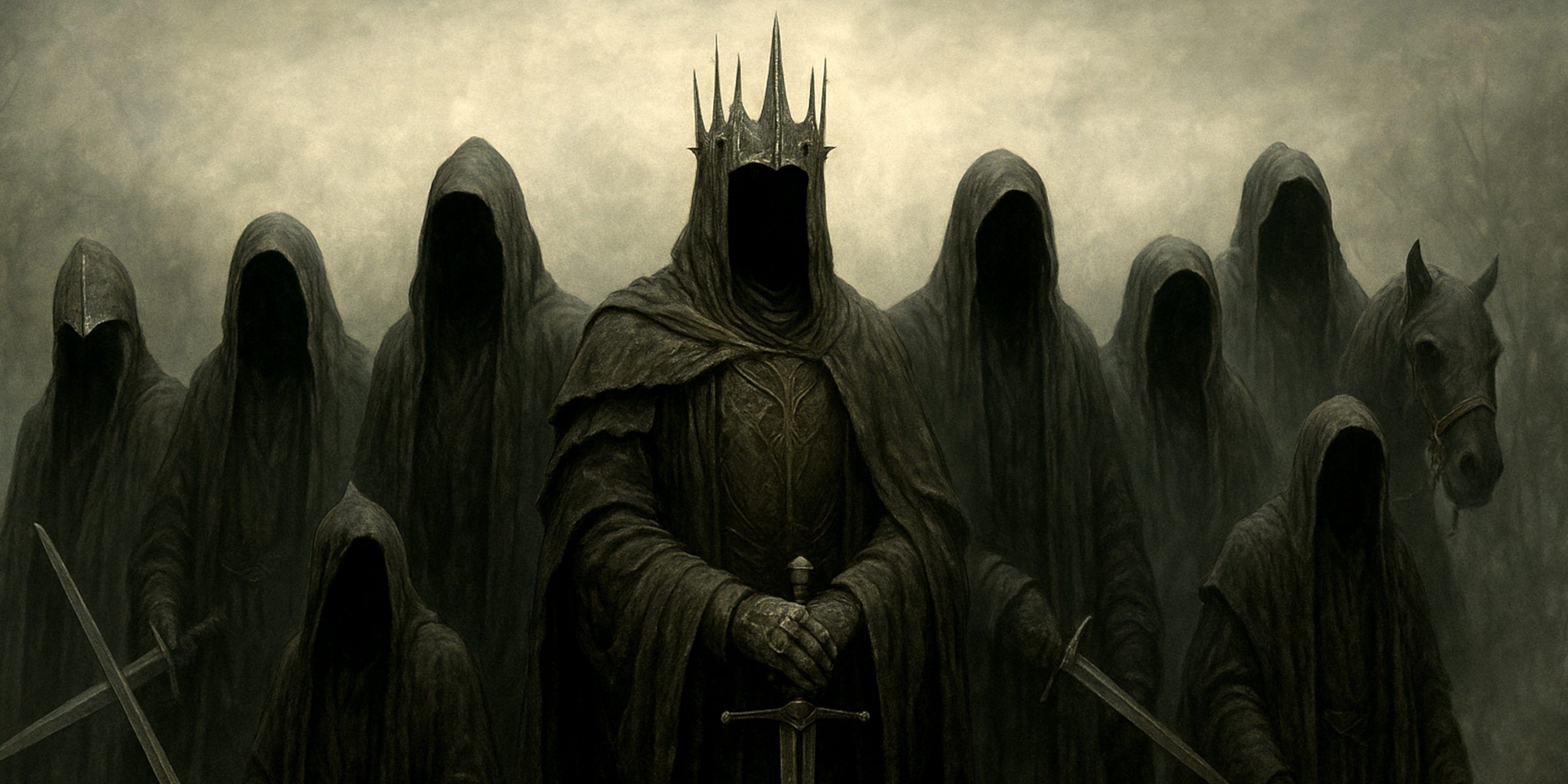 2560x1280 Who Were the Nine Ringwraiths Before They Fell? Swords The Nine Ringwraiths Before They Fell. Tolkien's Nazgûl Explained