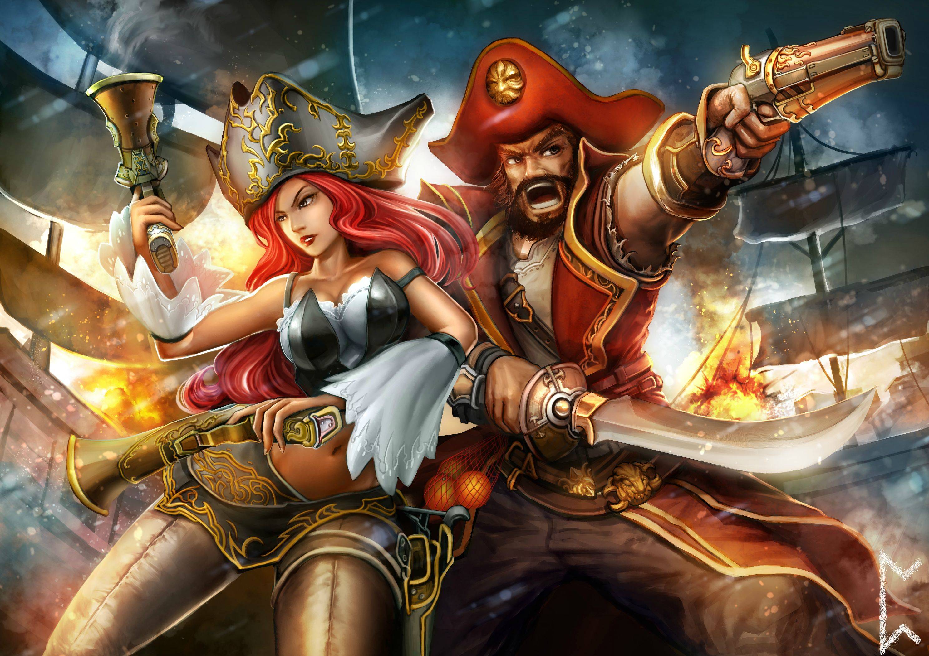 2976x2104 Miss Fortune & Gangplank