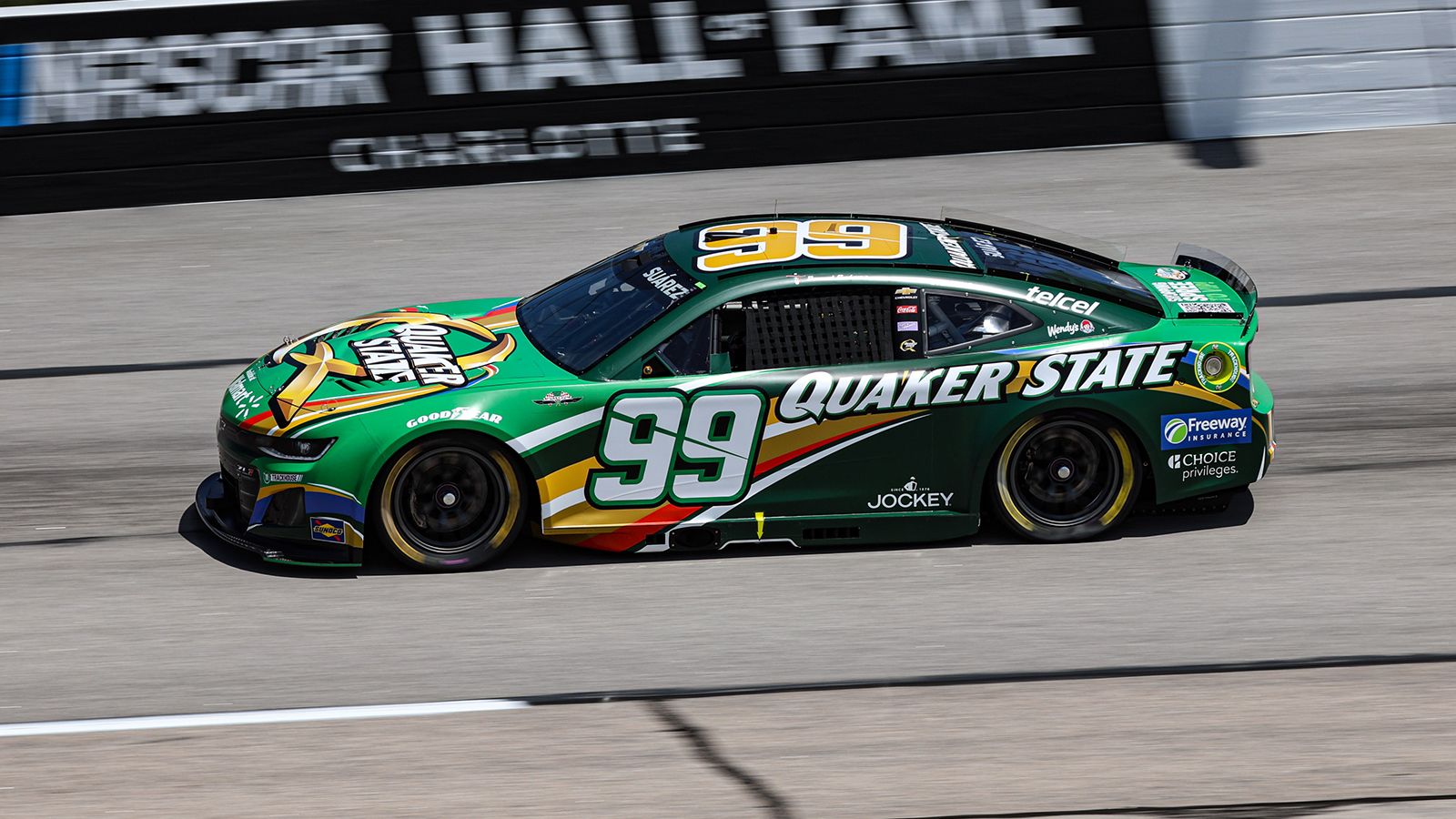 1600x900 No. 99 Trackhouse Racing Quaker State Paint Scheme