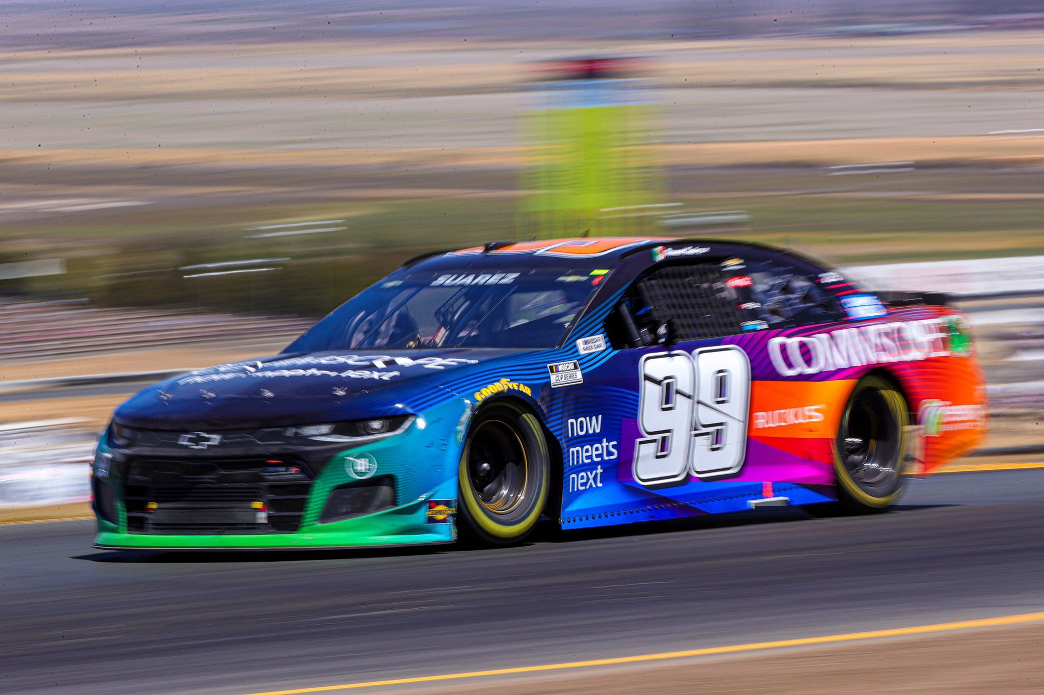 2048x1364 Daniel Suarez retaliates on Michael McDowell at Sonoma; Video surfaces of post race talk