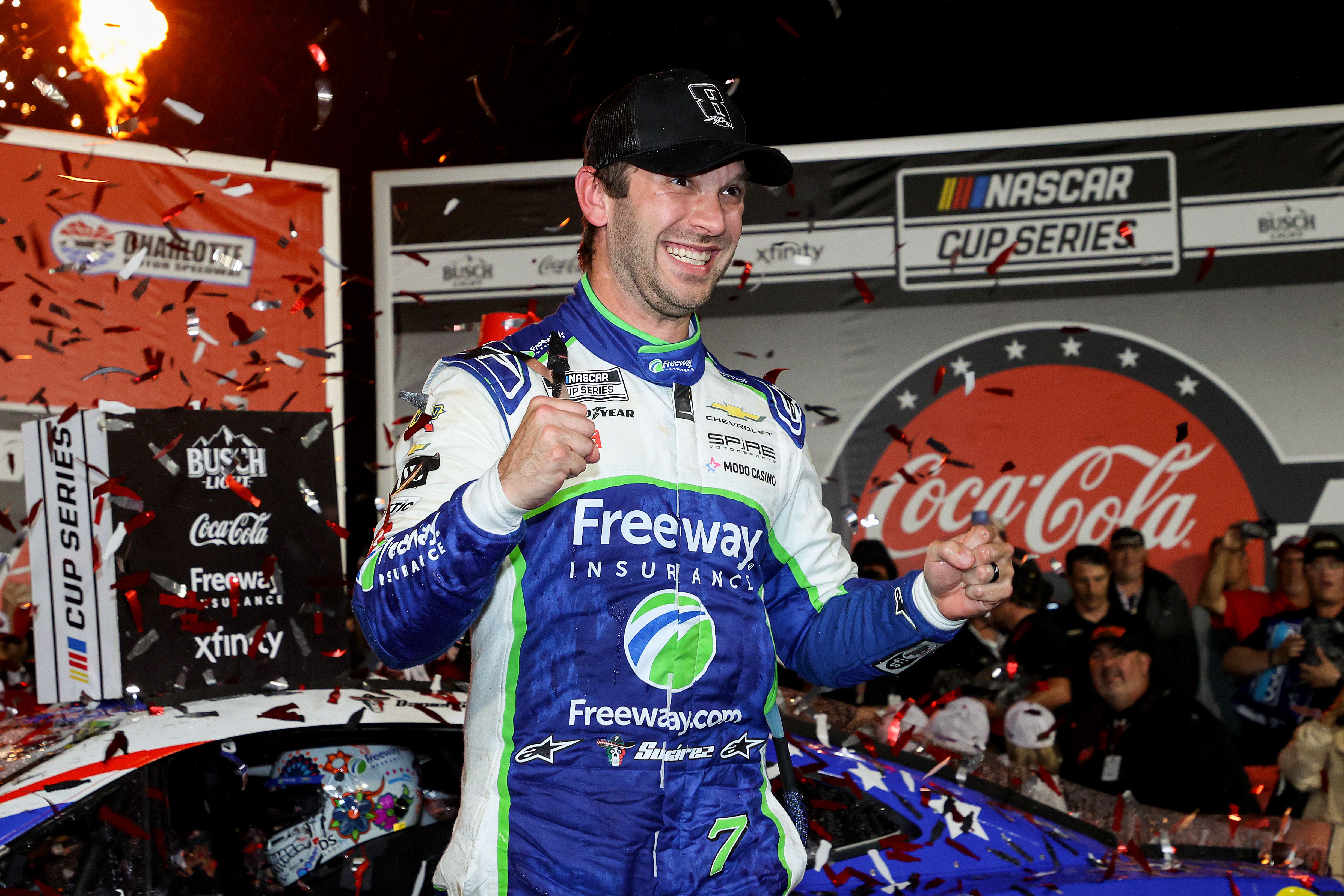 4923x3283 Suarez Wins Rain Shortened, Emotional Coca Cola 600 At Charlotte