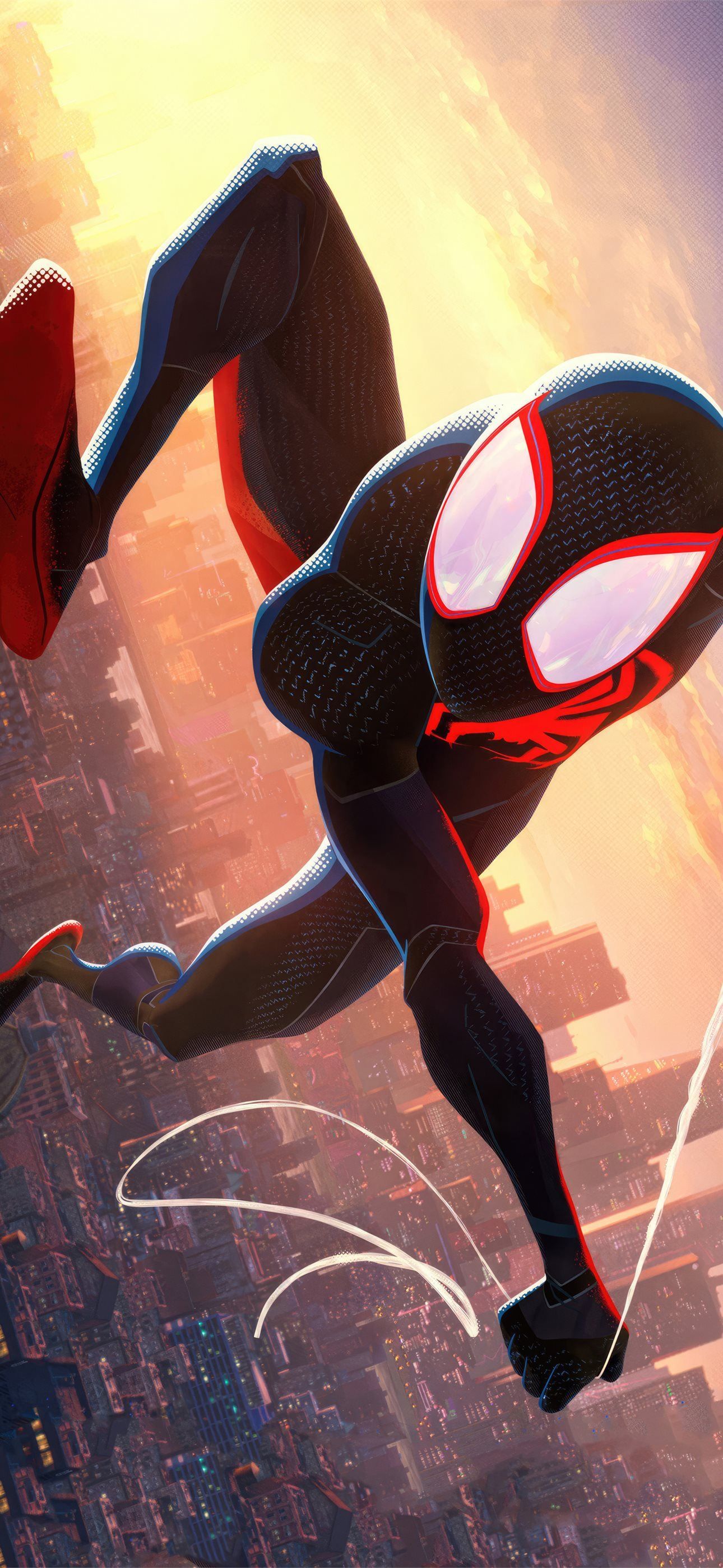 1290x2796 miles morales in spiderman across the spider verse. iPhone Wallpaper Free Download