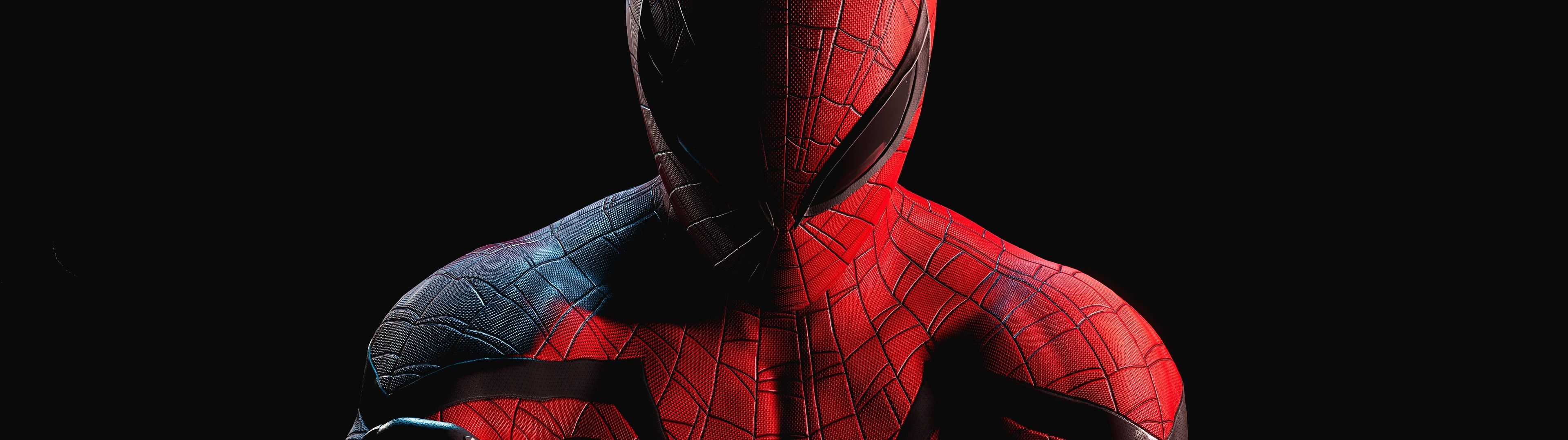 3840x1080 Marvel's Spider Man 2 Wallpaper 4K, Black Background