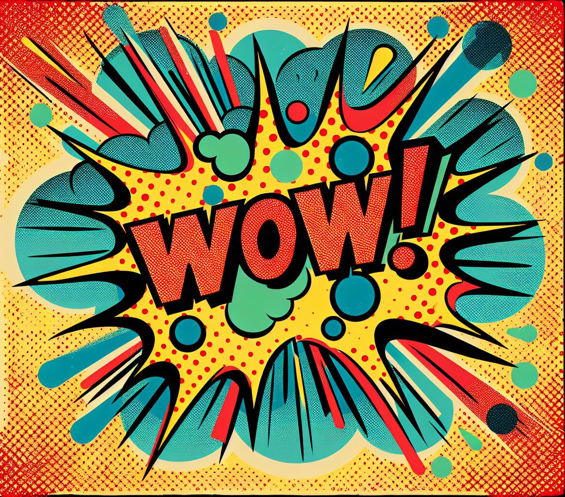 1165x1024 Comic Mural Wallpaper. Pop Art Explosion WOW