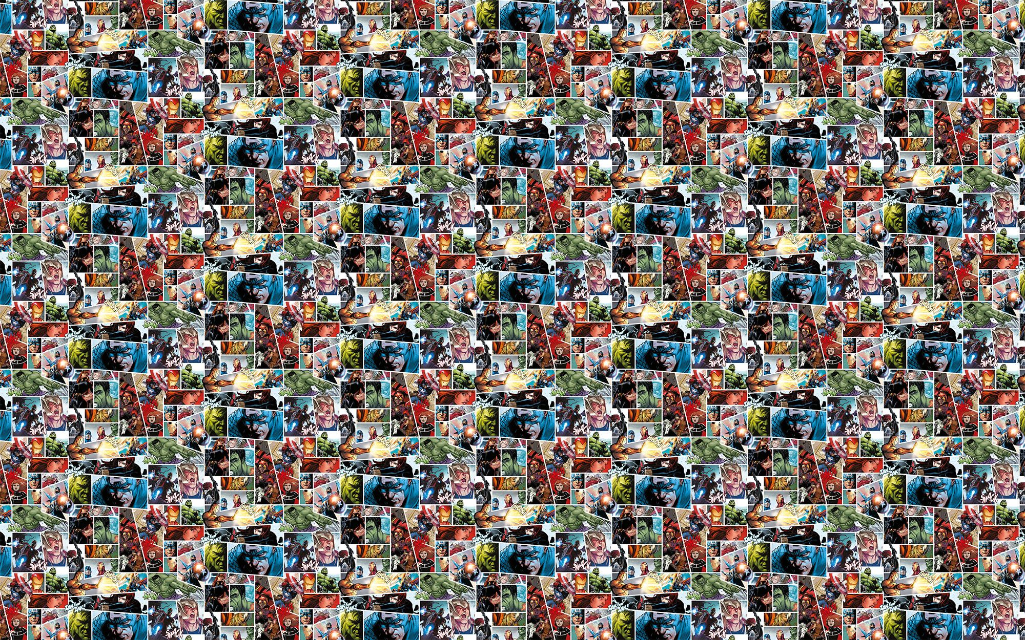 2000x1250 Marvel Comic Panel Heroes Collage. Komar®
