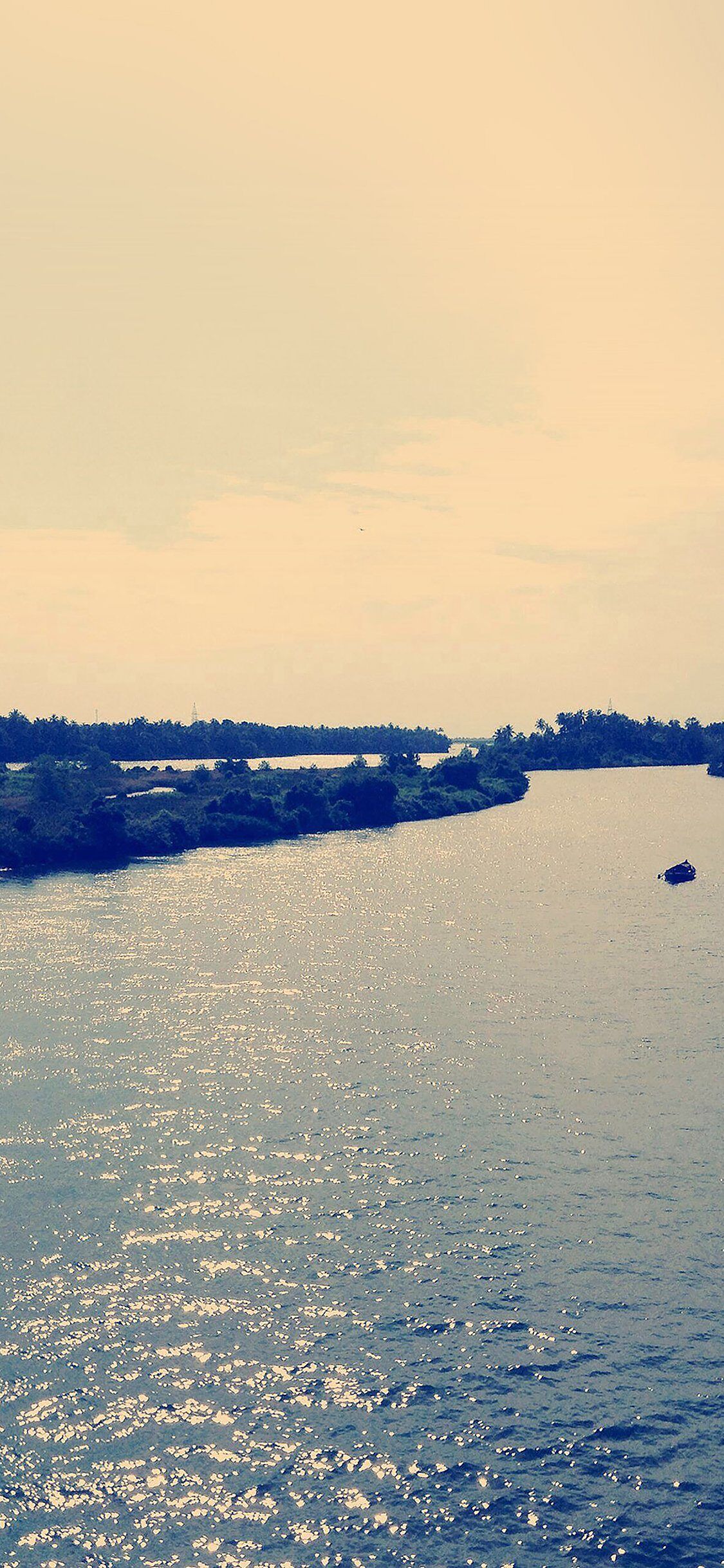 1125x2436 Nostalgia River Sea Nature iPhone Wallpaper