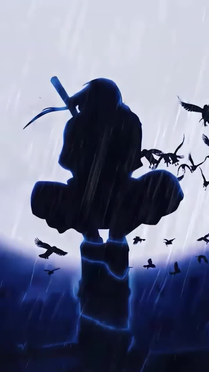 720x1280 iPhone And Android Itachi Uchiha Moonlight Rain Phone Live Wallpaper