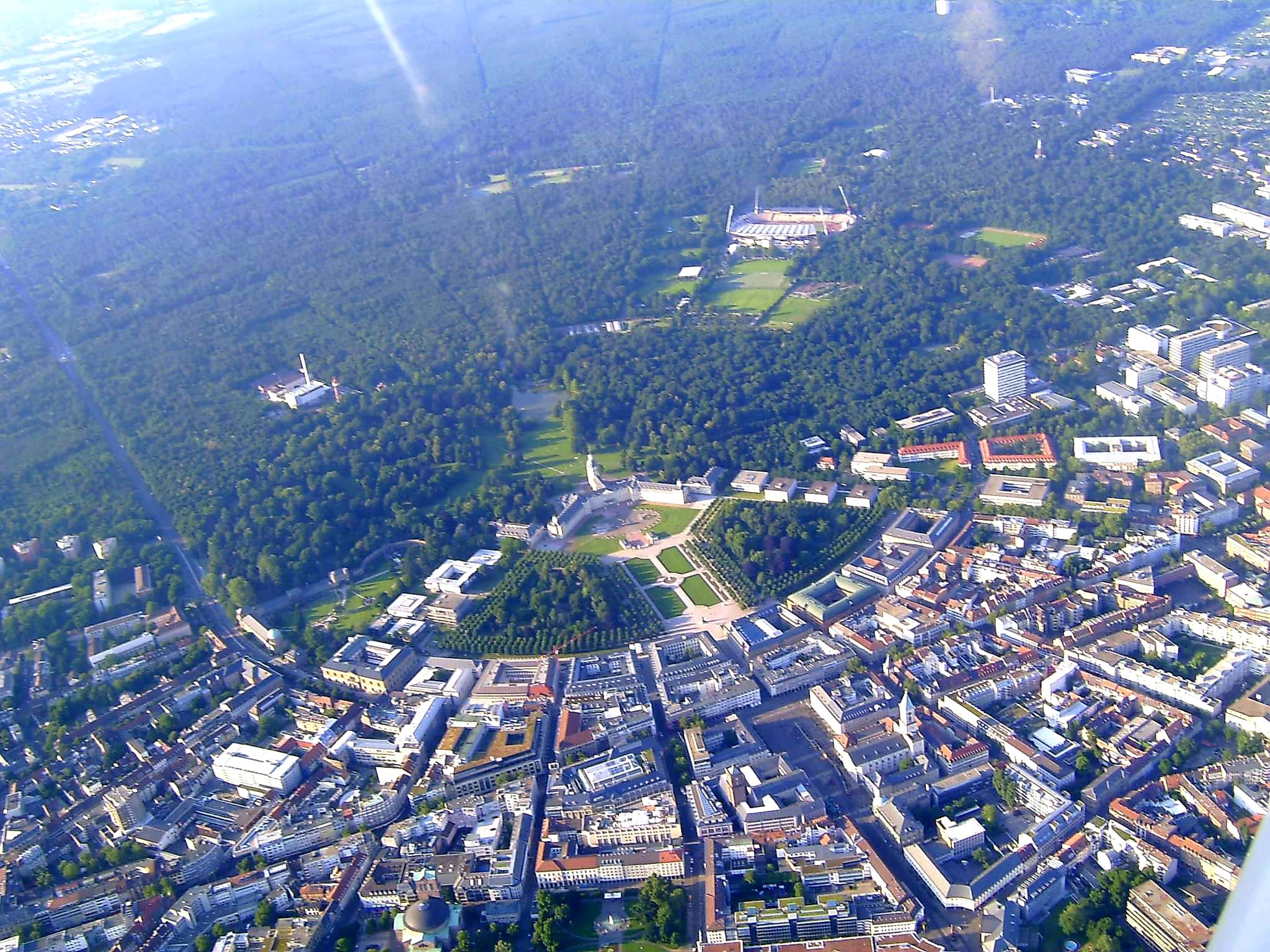 2048x1536 This is my hometown Karlsruhe in Germany, the city is build in a circular shape around the castle