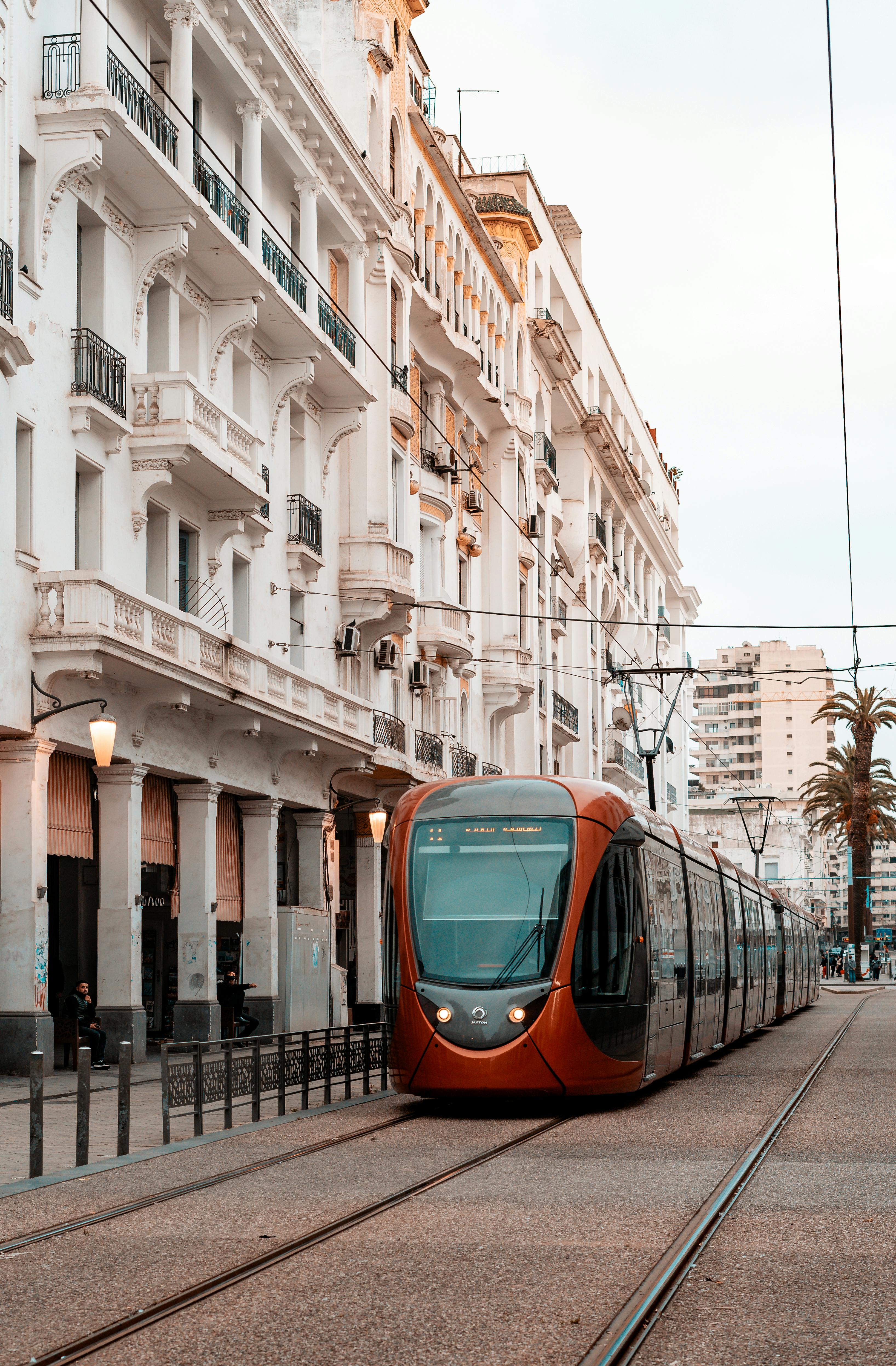 3272x4987 Tram on Street in Casablanca, Morocco · Free