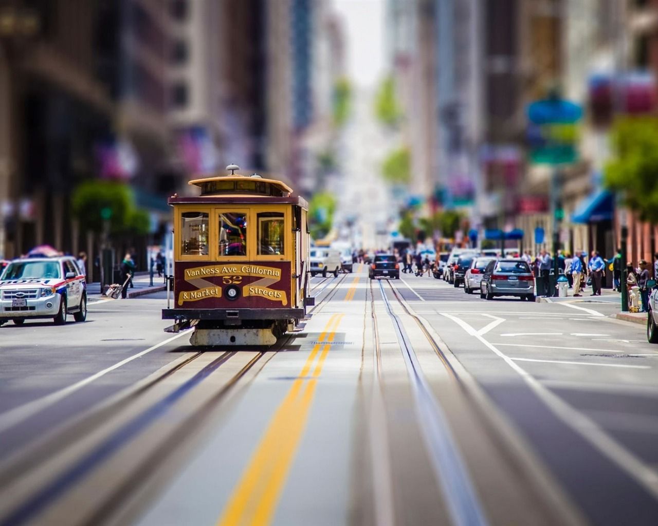 1280x1024 San Francisco Vintage Tram Photography HD Wallpaper