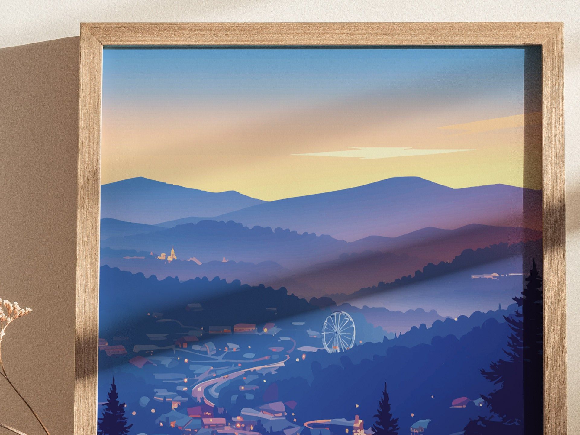 1920x1440 Pigeon Forge Tennessee Poster. Smoky Mountains Wall Art Print in / Print Only