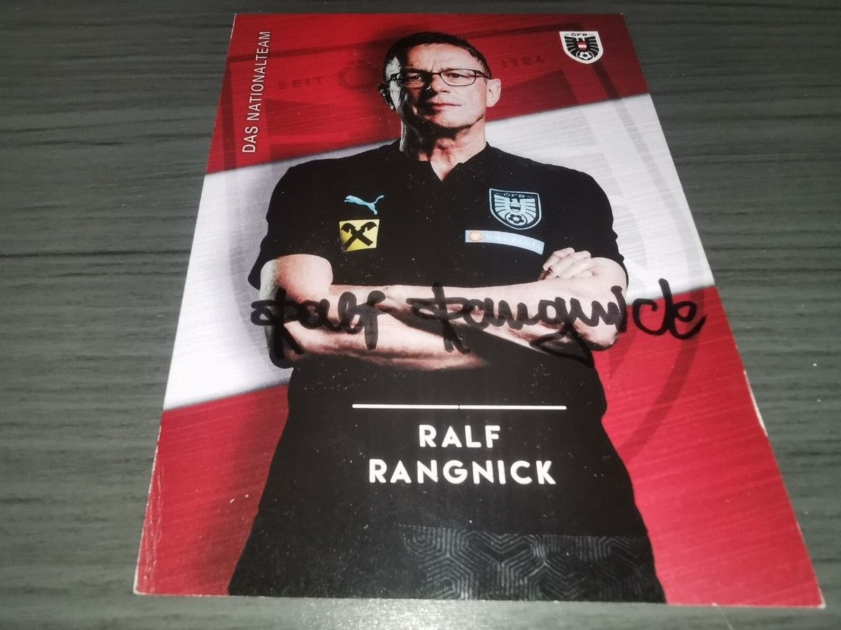 1200x900 Ralf Rangnick hand signed Austria autograph card