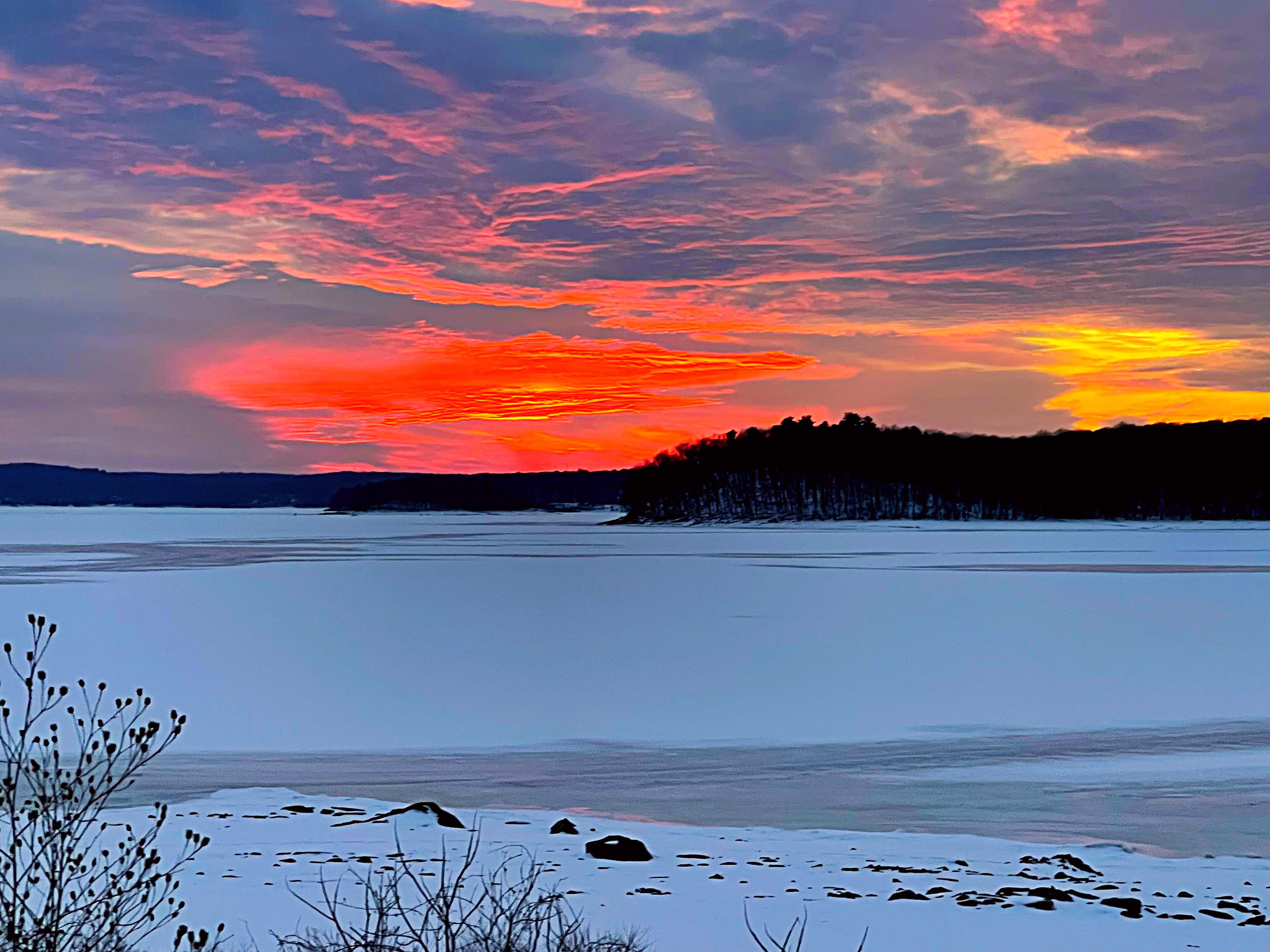 4032x3024 Sunset from the dam at Lake Wallenpaupack